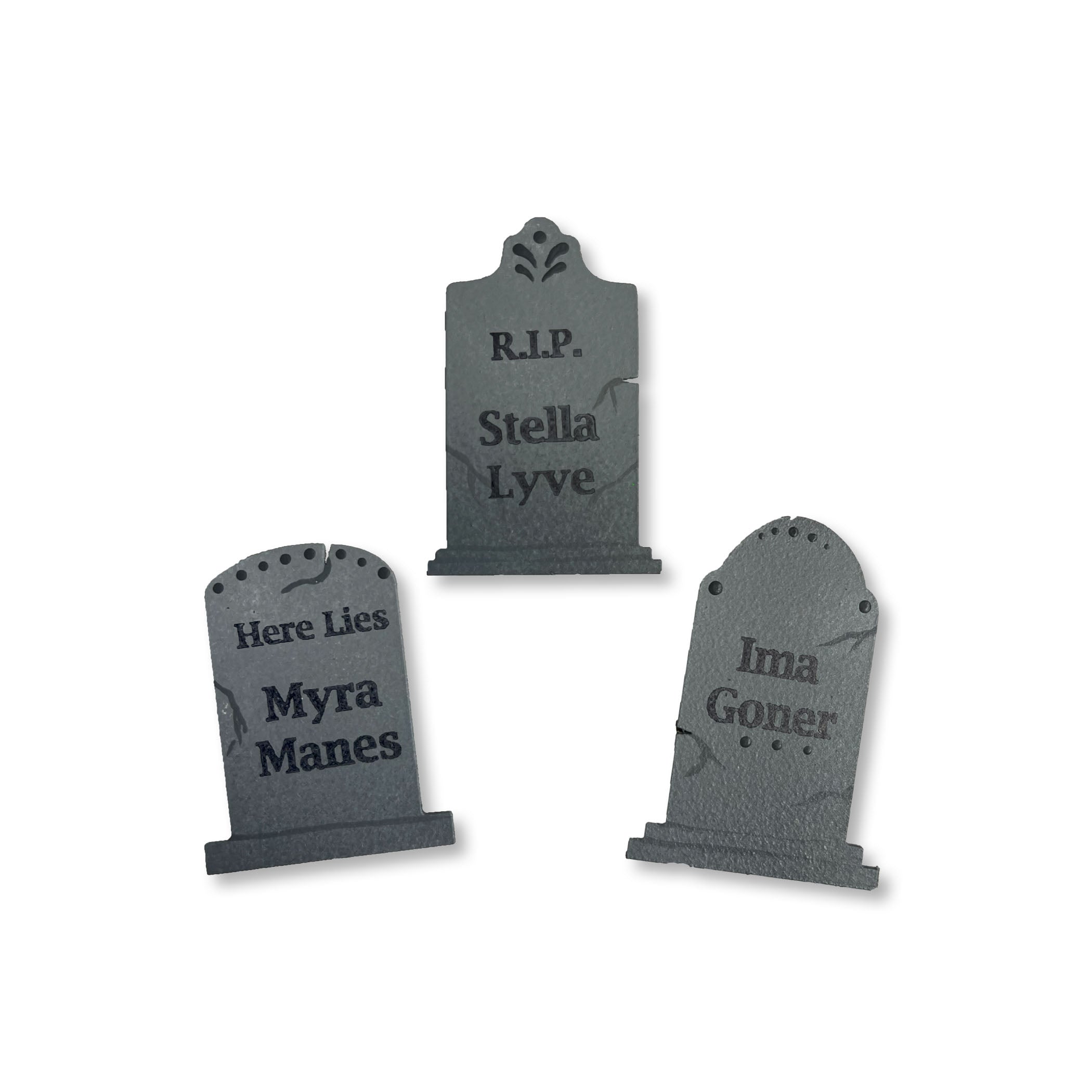 Tombstone Magnets, good set of 3