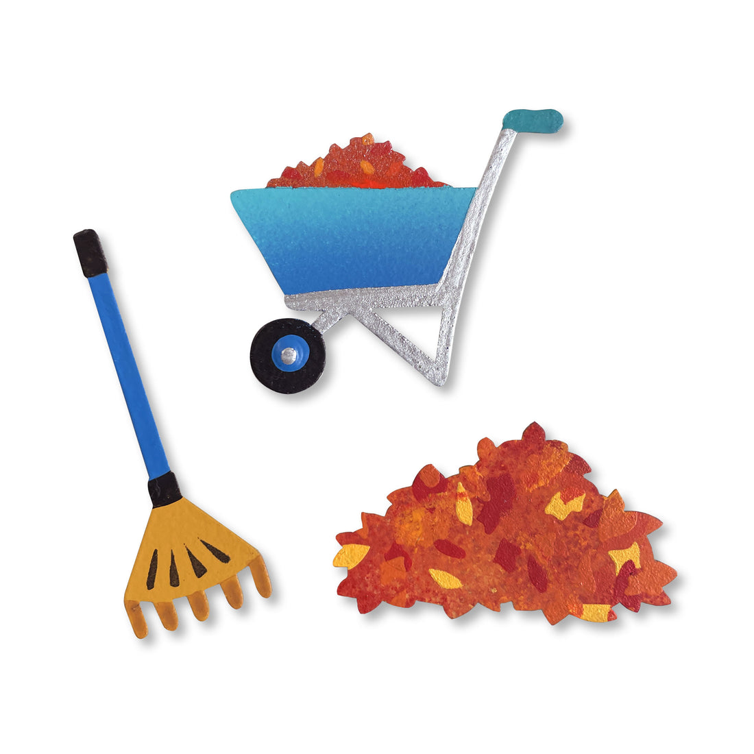 Raking Leaves Magnets S/3
