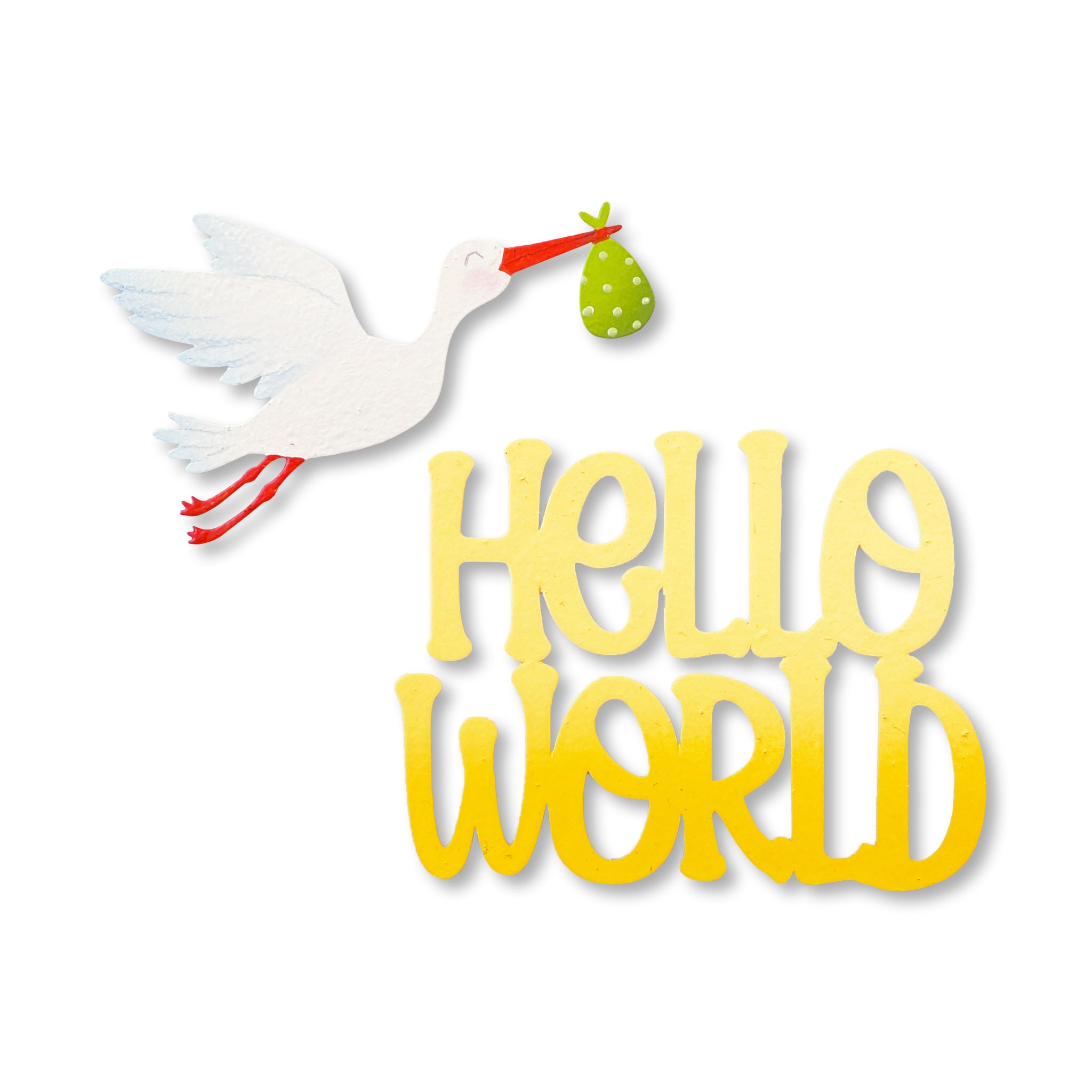 "Hello World" Baby Magnets S/2