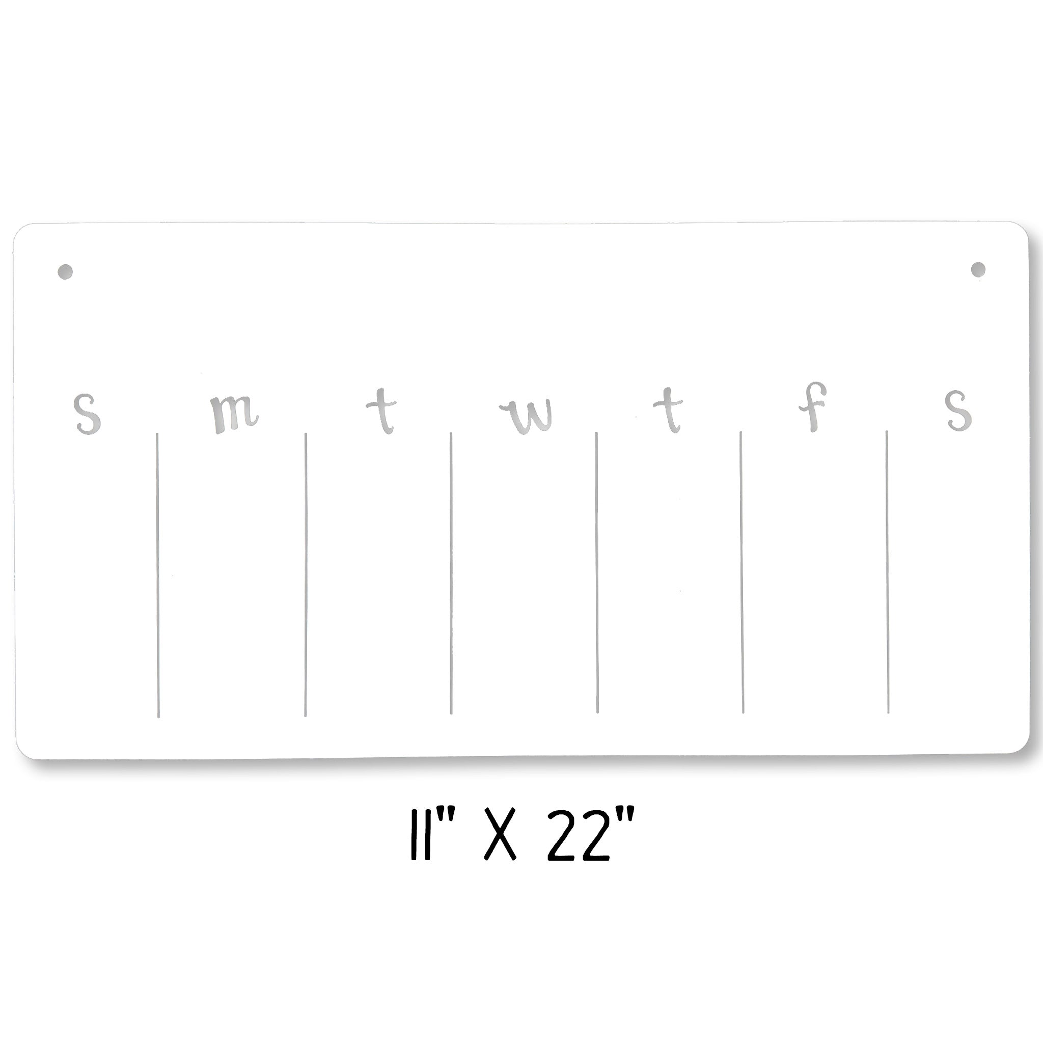 Perpetual Weekly Calendar 11x22