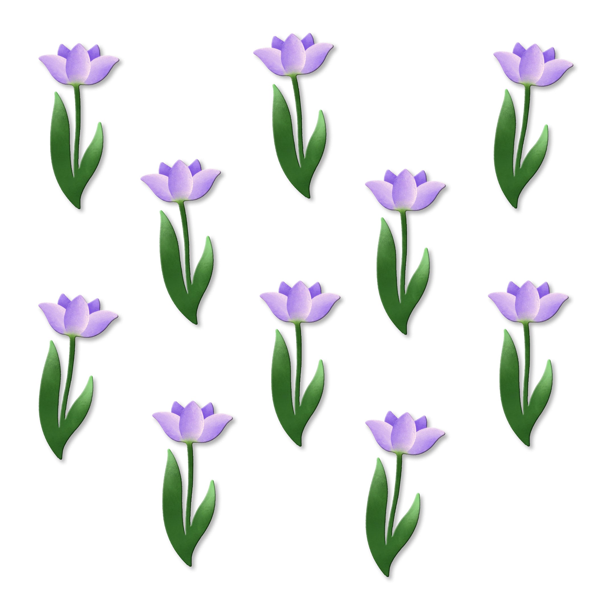 Blumenstiel-Magnet Lila