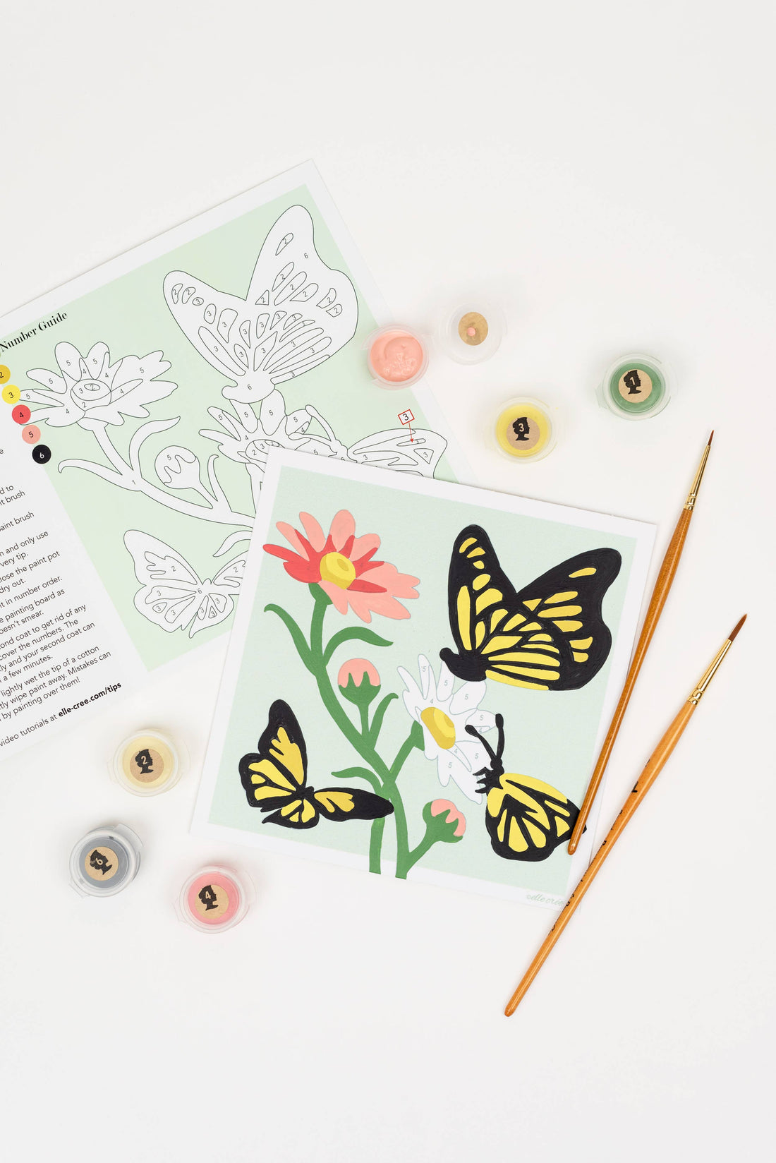Butterflies (yellow) Mini Paint-by-Number Kit