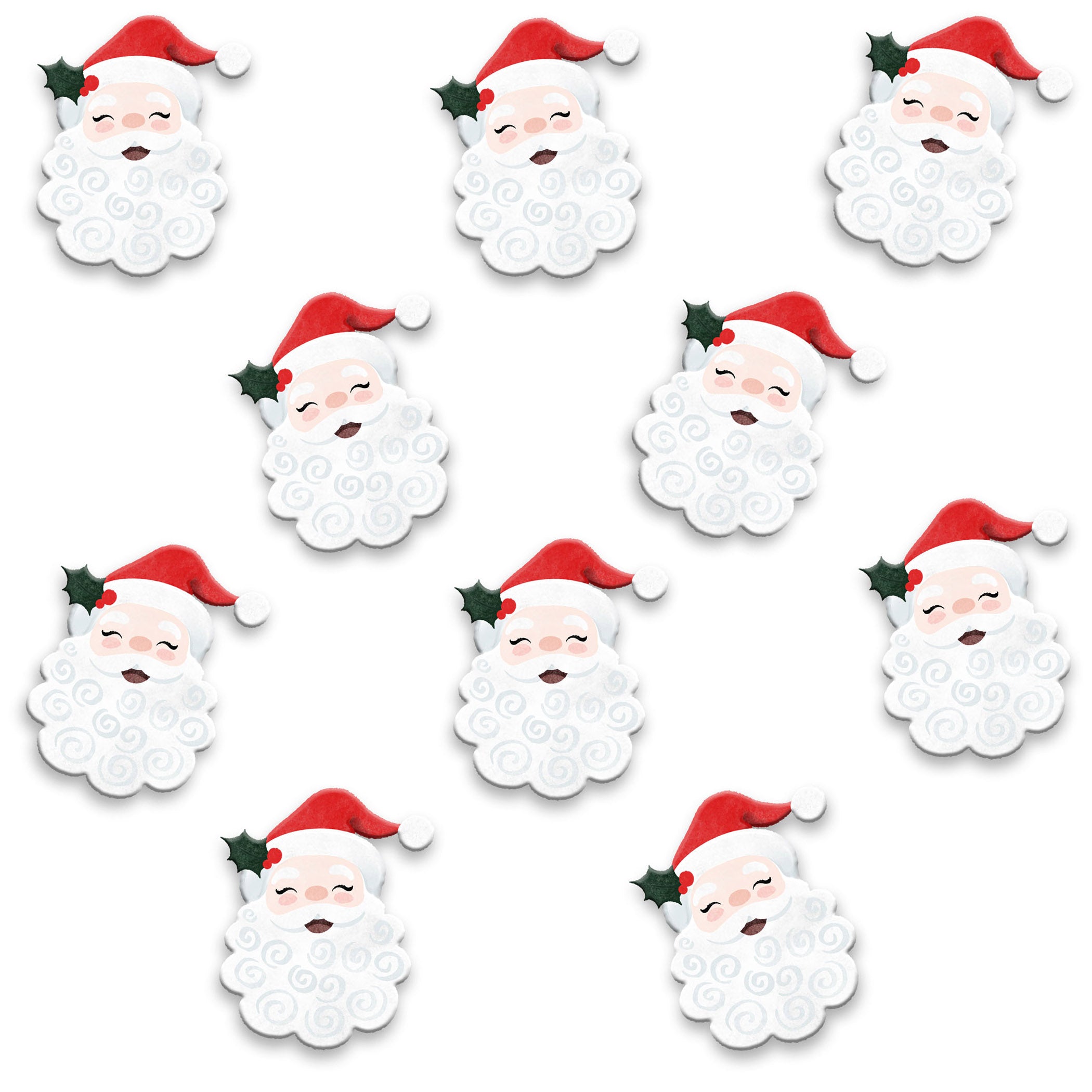 Weihnachtsmann mit Stechpalmenmagnet