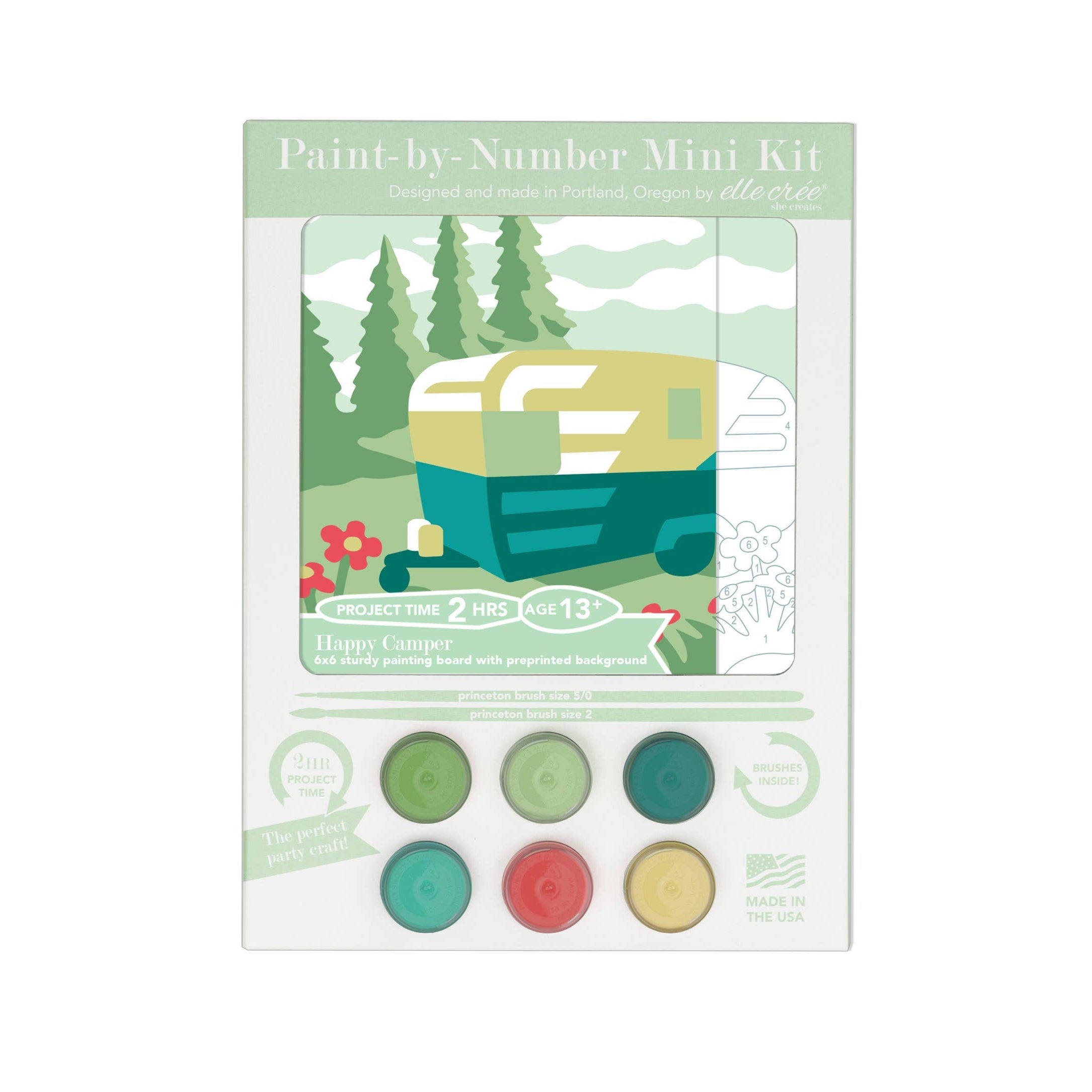 Happy Camper Mini Paint-by-Number Kit
