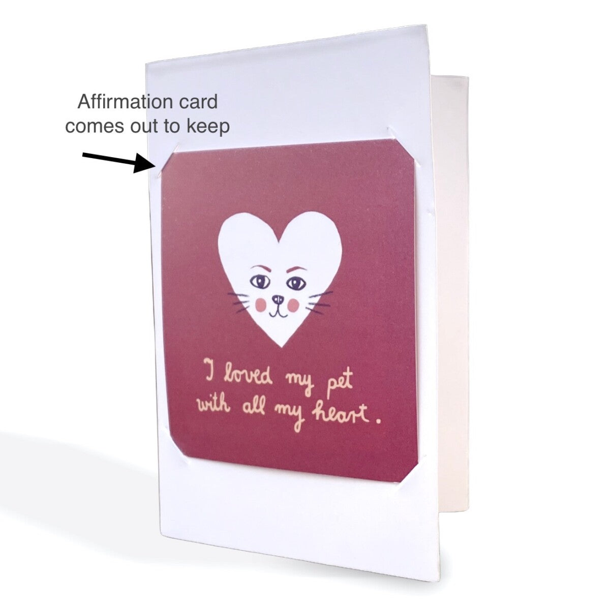 Cat Keepsake Sympathy Notecard