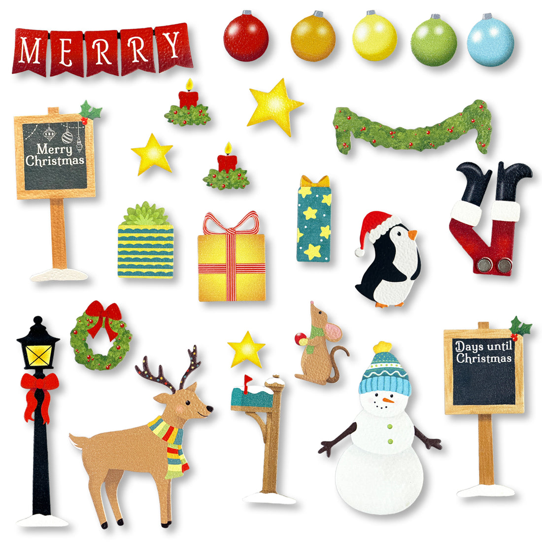 Countdown to Christmas Advent Calendar - S/25 Magnets & Blue Winter House