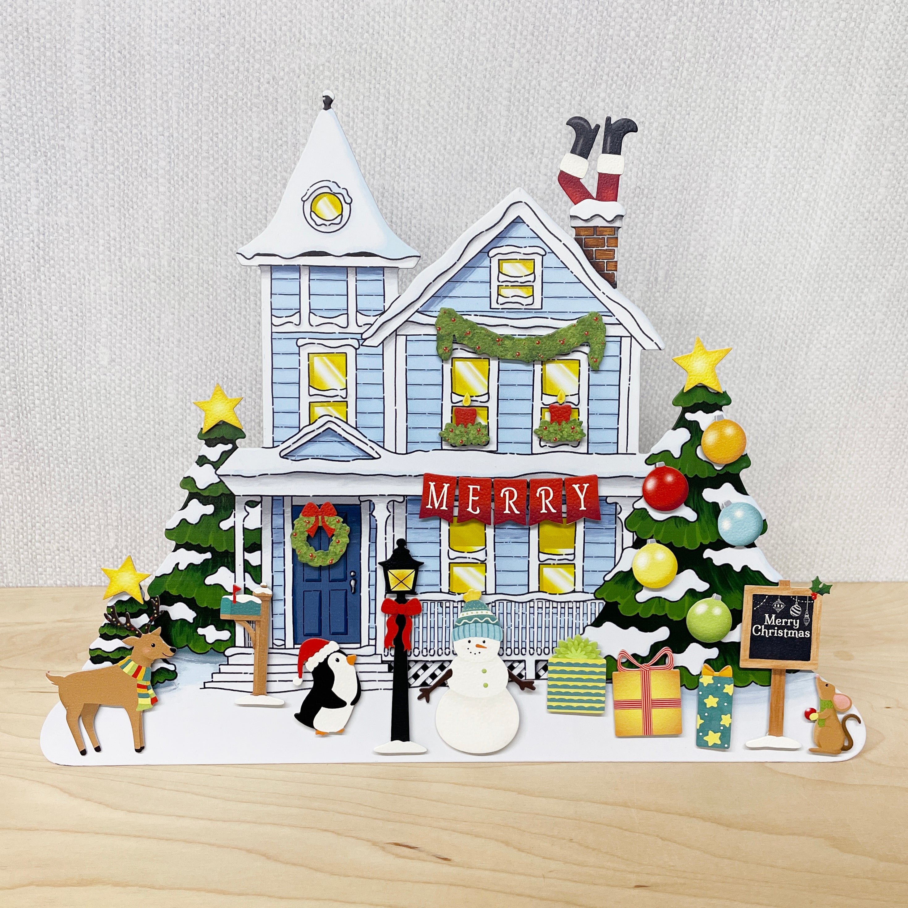 Countdown to Christmas Advent Calendar - S/25 Magnets & Blue Winter House