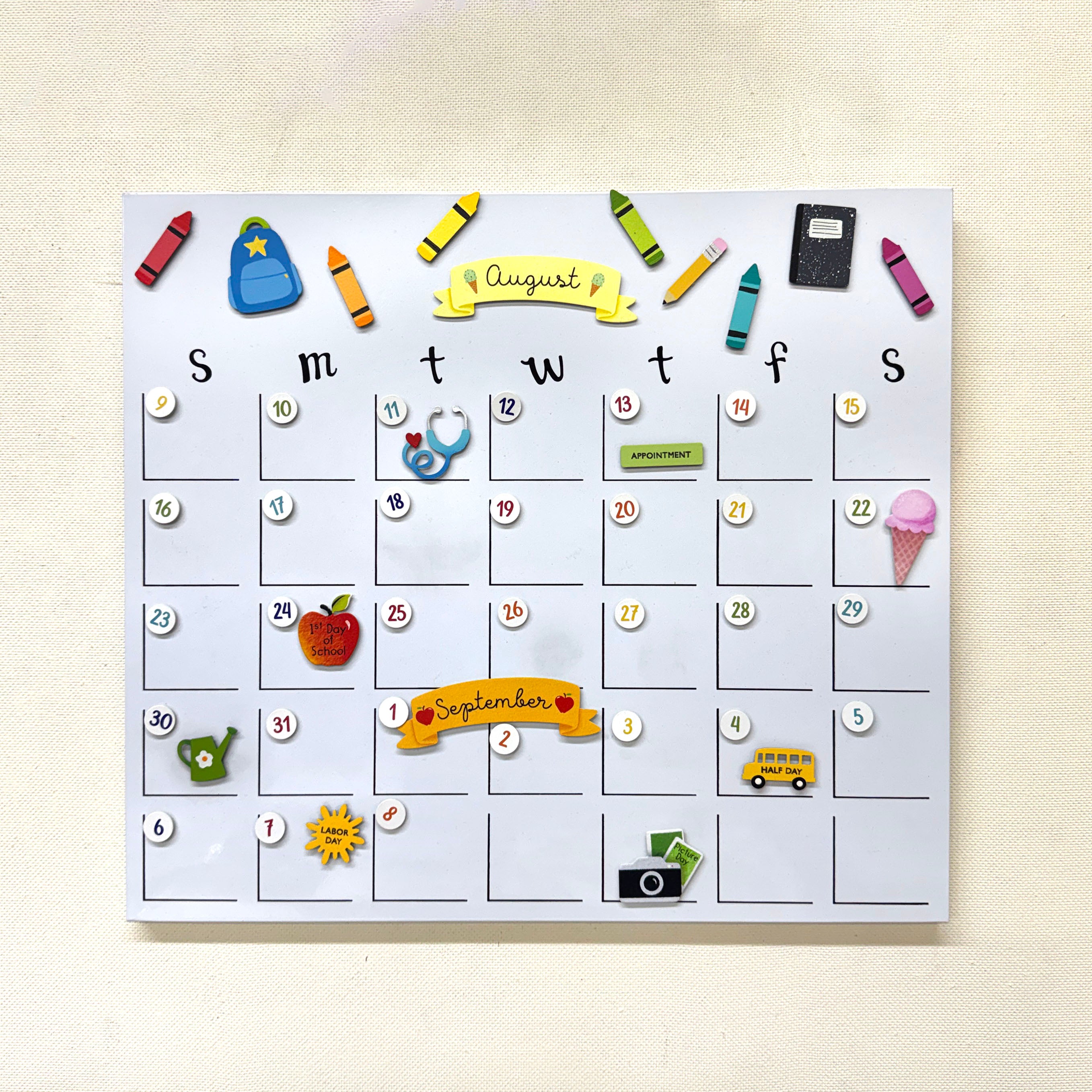 School Supply Magnets S/3
