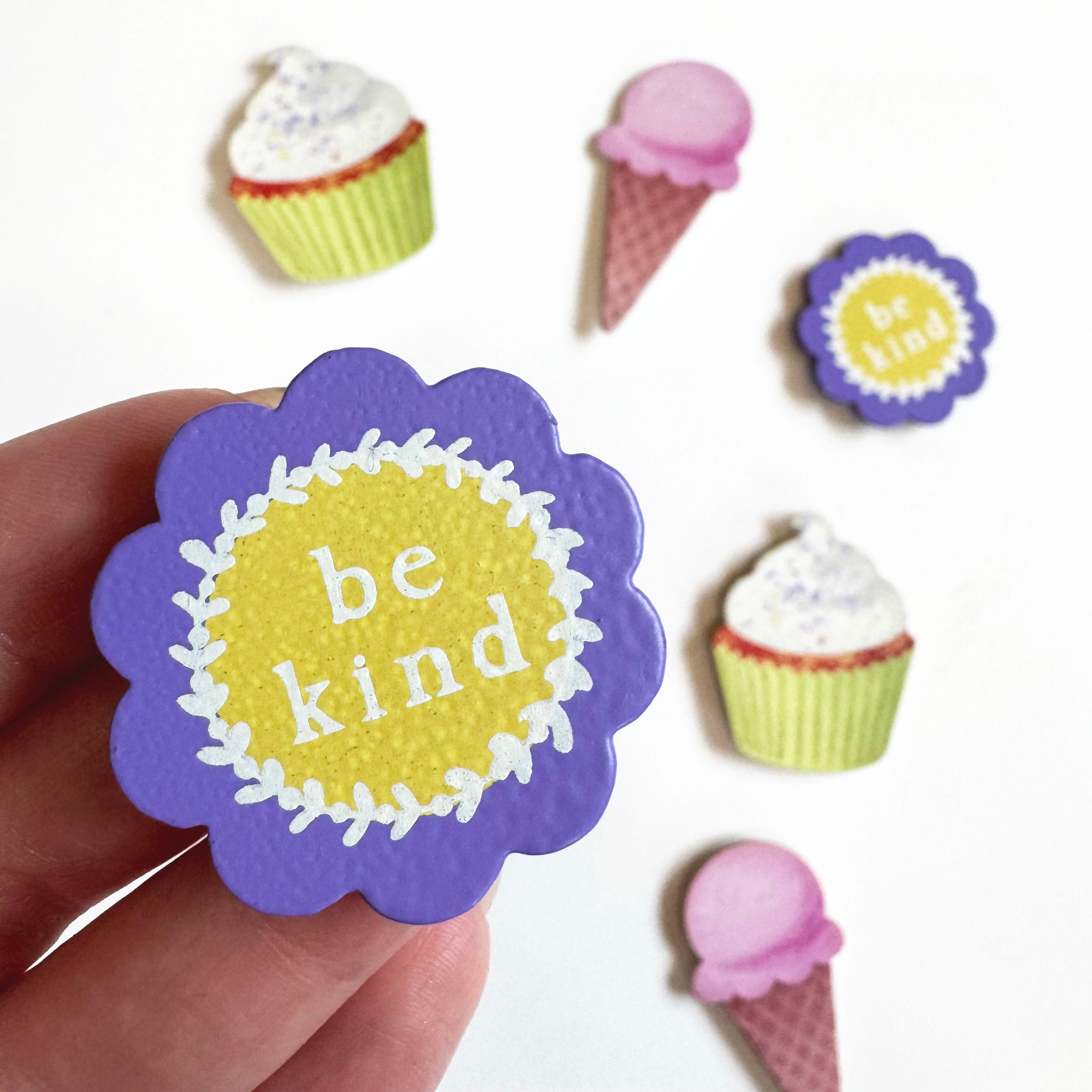 Flower w/ "Be Kind" Magnet