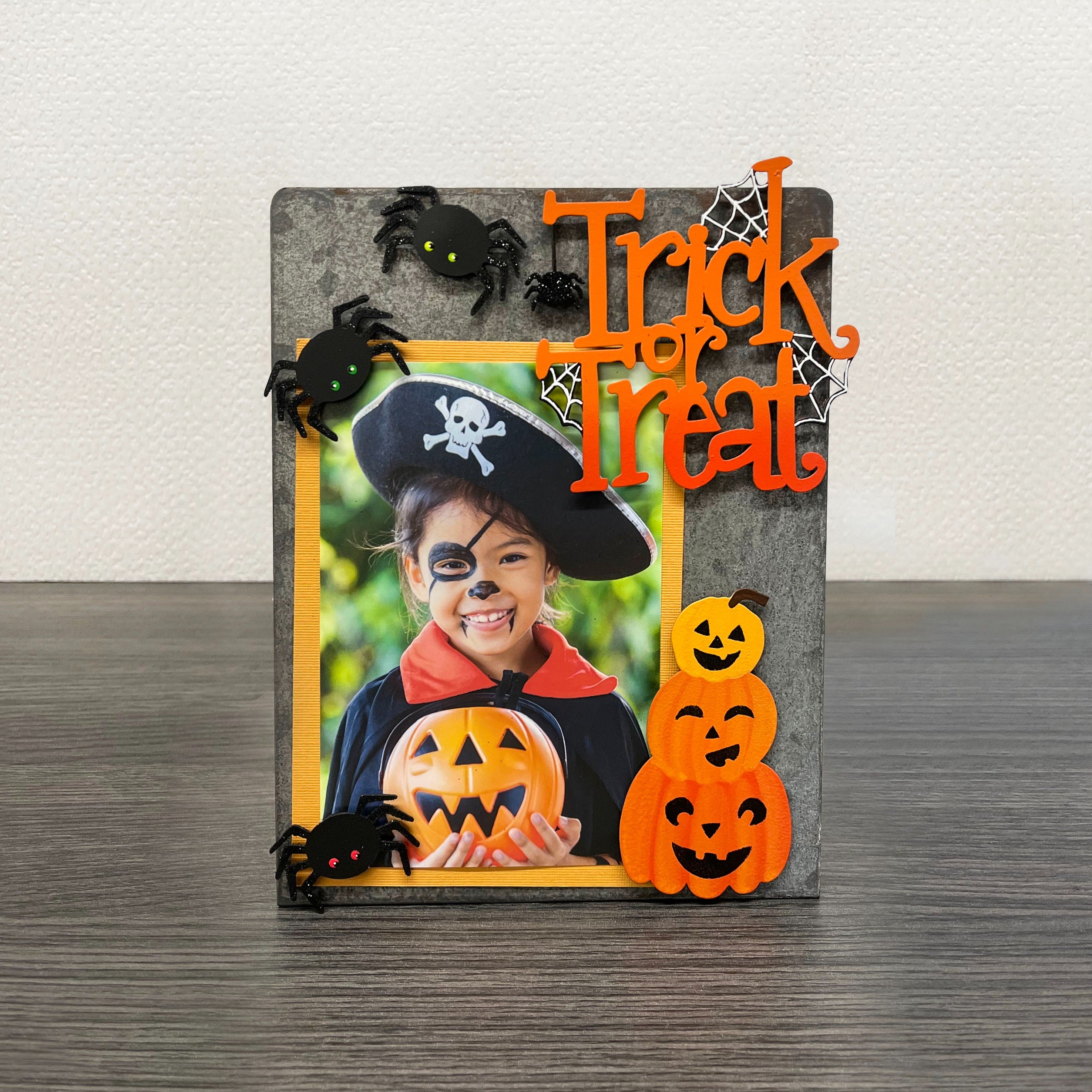 "Trick or Treat" Magnet w/ Spider - Orange