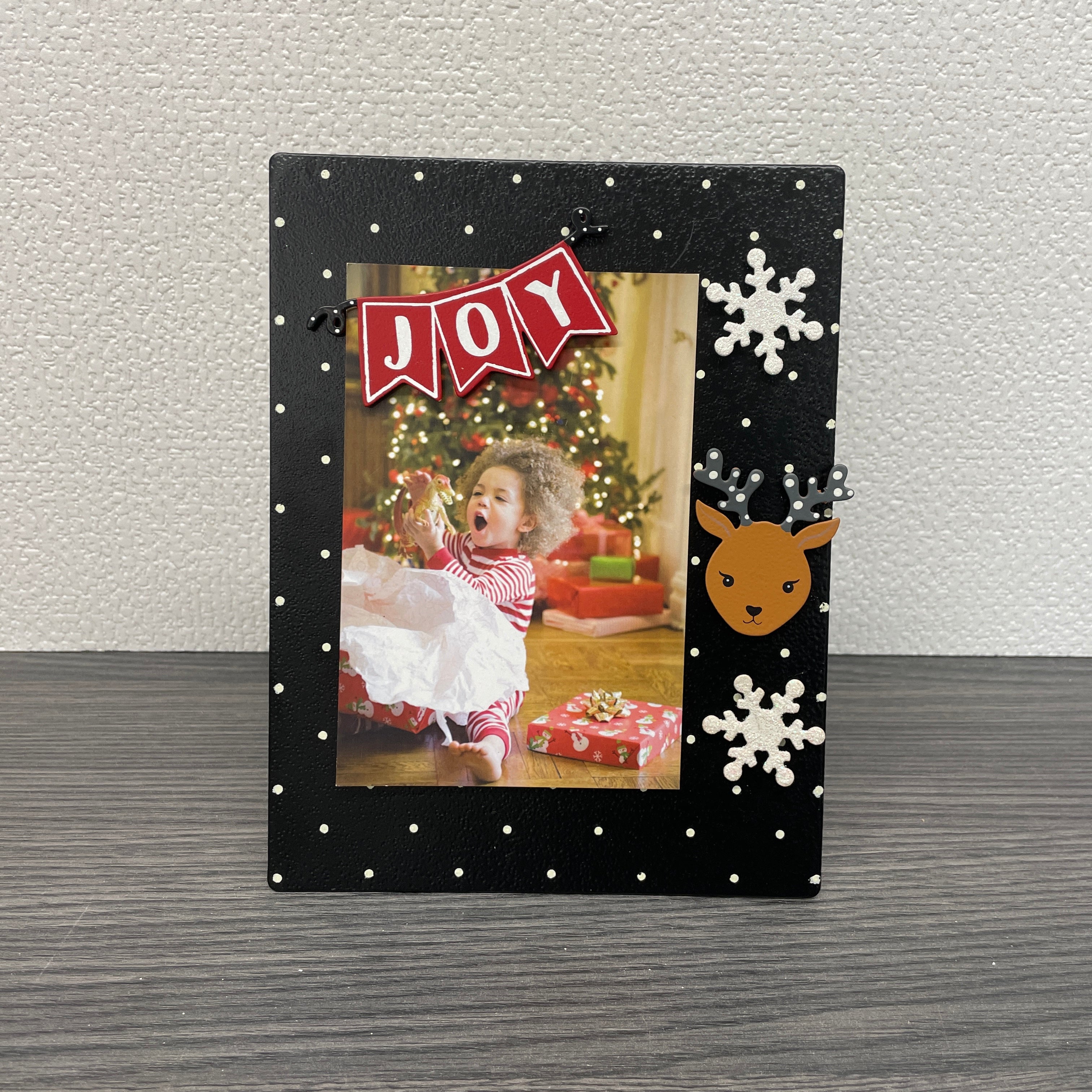 Freudenbanner mit Schneeflockenmagneten S/3