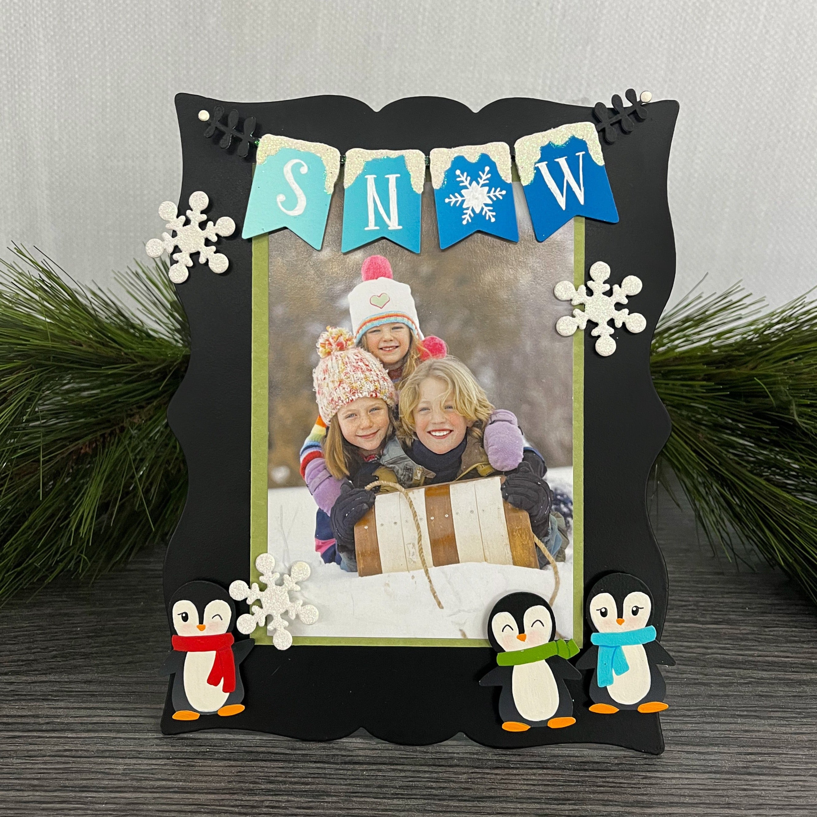 Snow Banner Magnet - Blue (6"w)