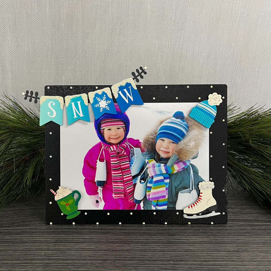 Snow Banner Magnet - Blue (6"w)