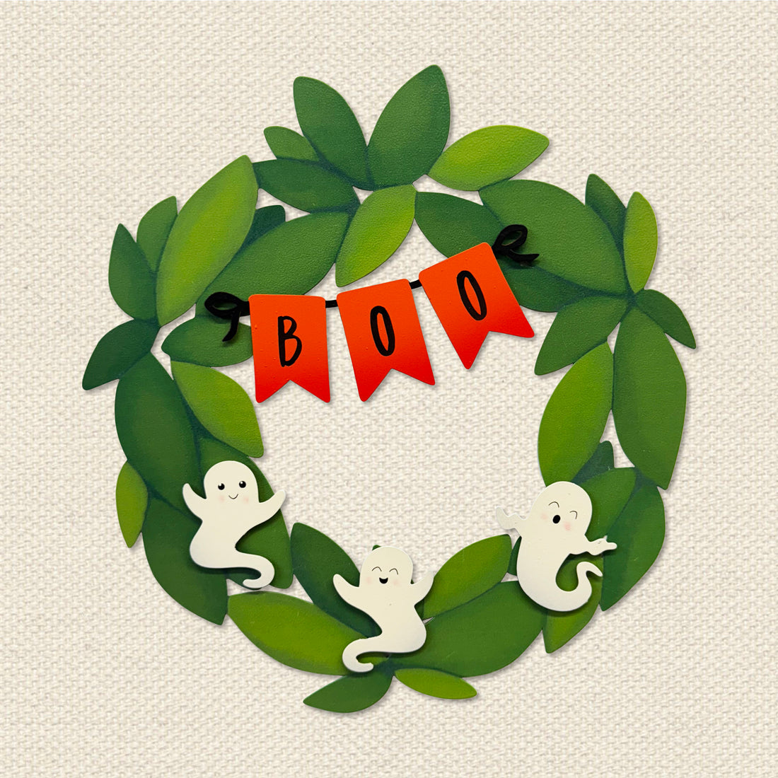 "Boo" Wreath Kit Magnets S/4