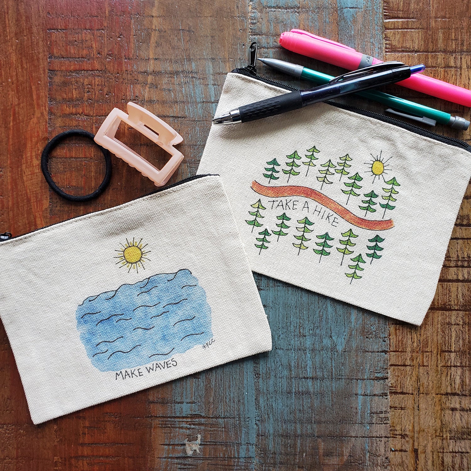 Canvas Pouches by Red Cottage Creative