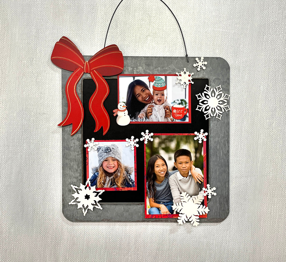 Snowflake Magnets S/6 White Glitter