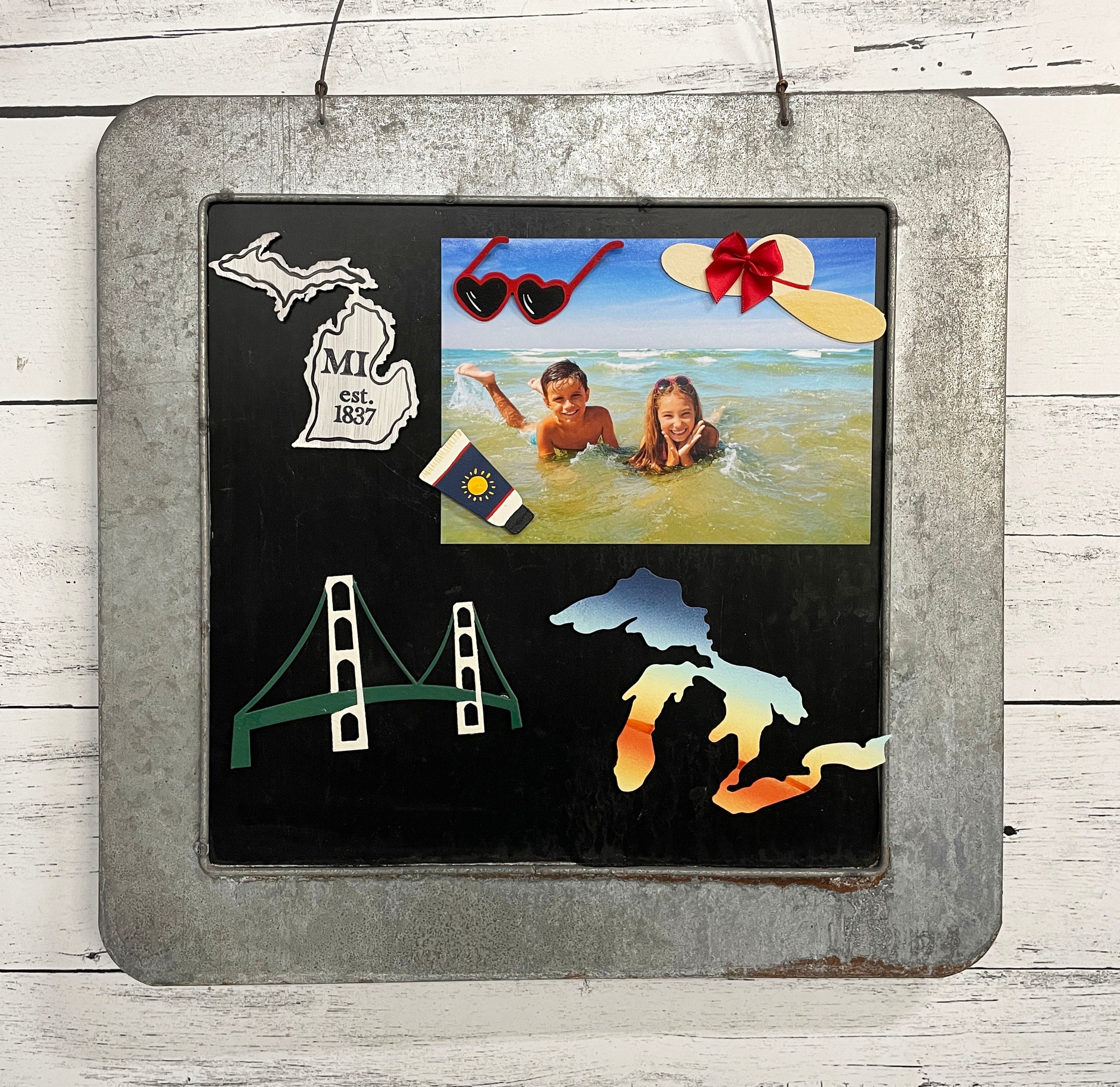 Mackinac Bridge Magnet – Grün/Weiß