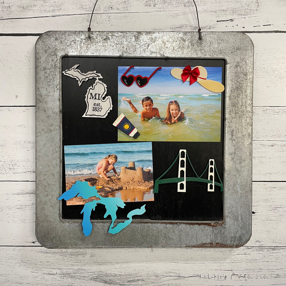 Mackinac Bridge Magnet - Green/White