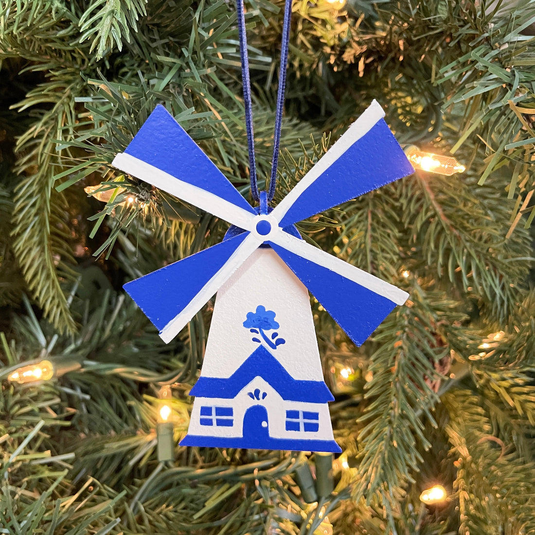 Delft Windmill Ornament