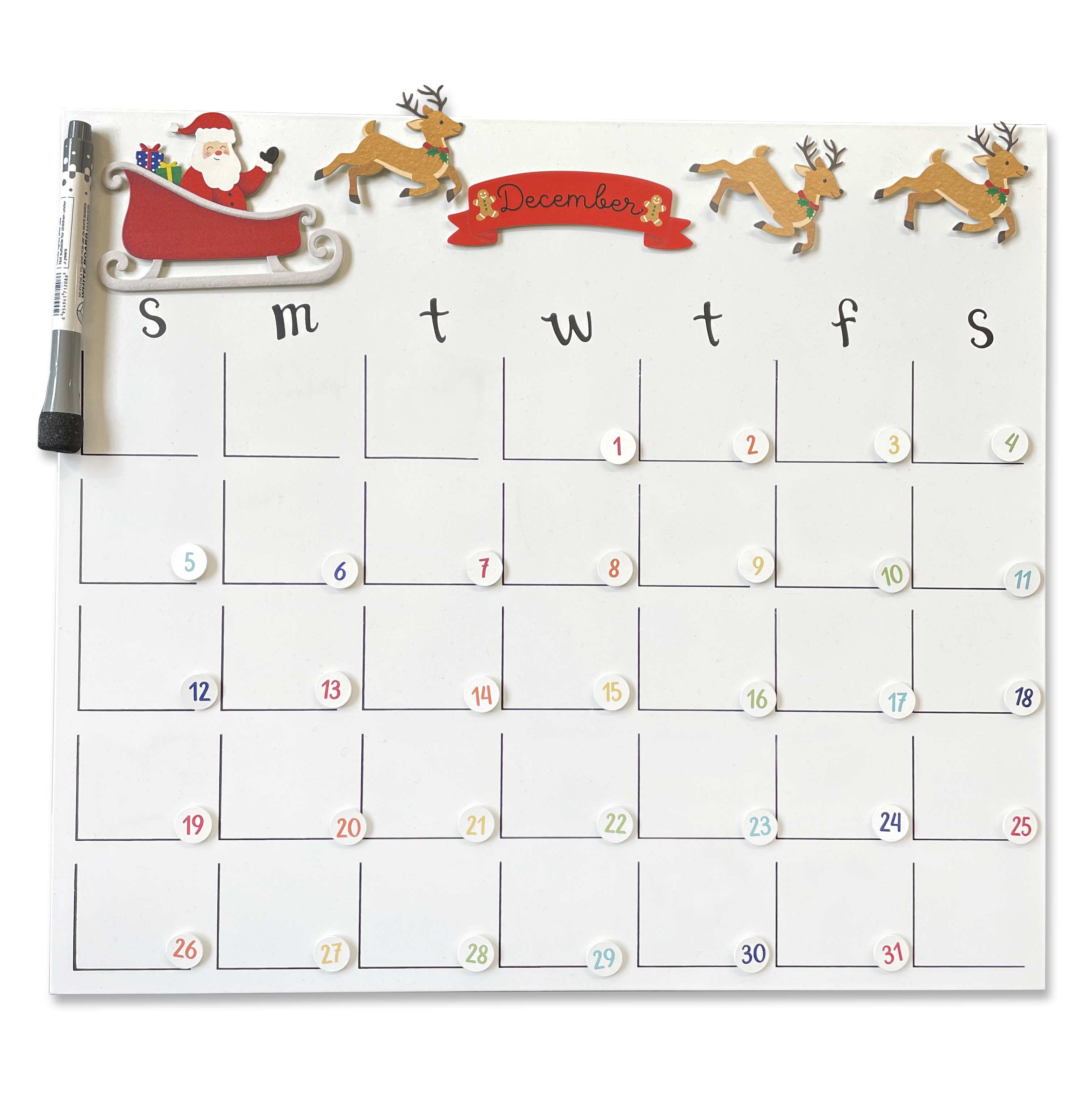 Santa in Sleigh Magnet