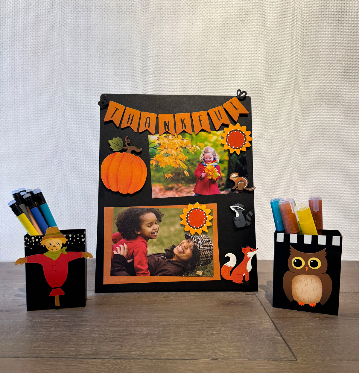 Thankful Wreath Kit Magnets S/4