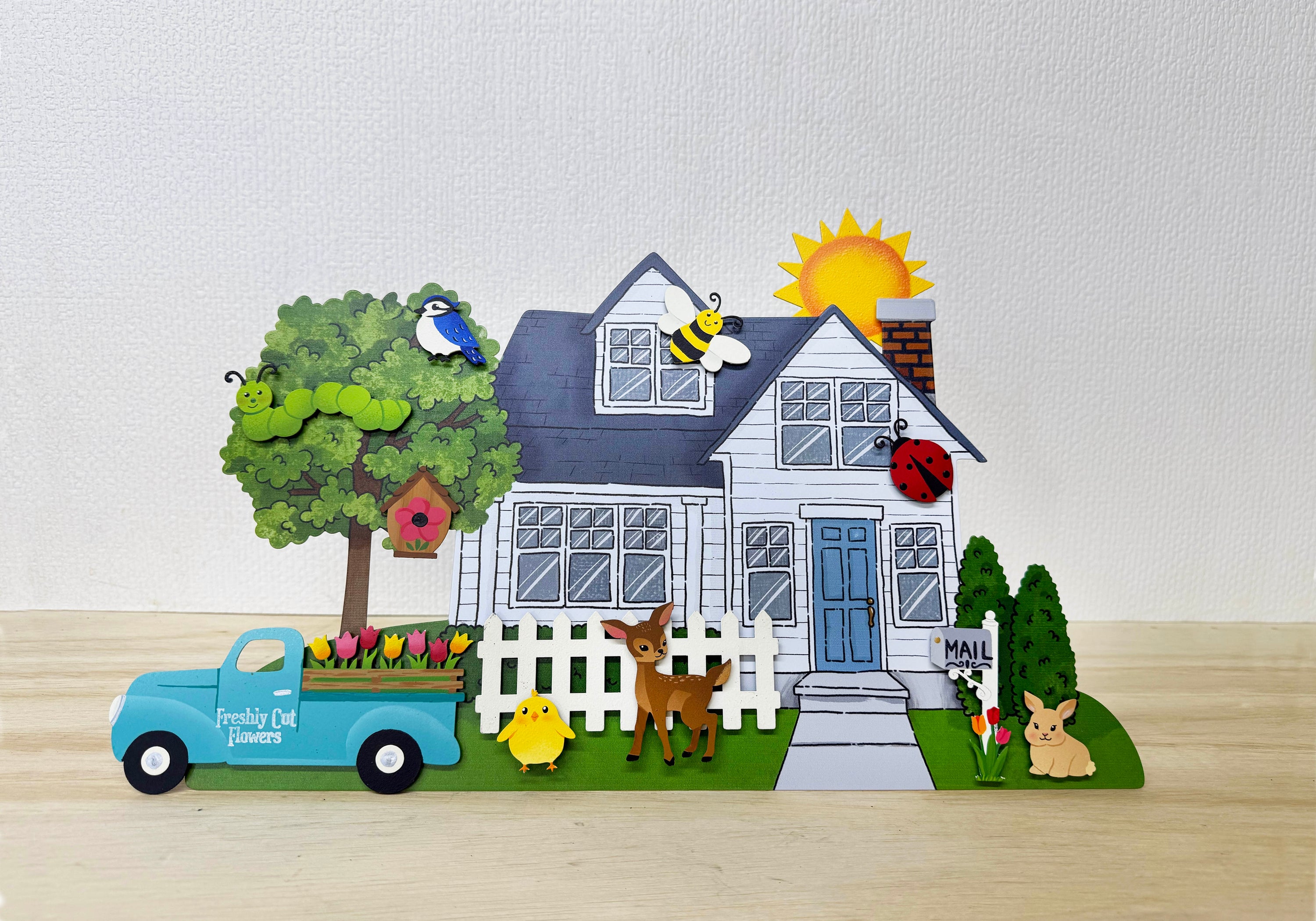 Spring Mailbox Magnets S/3 w/ Flowers