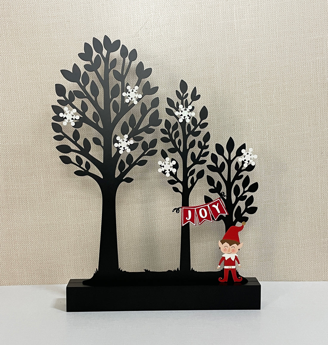 Freudenbanner mit Schneeflockenmagneten S/3