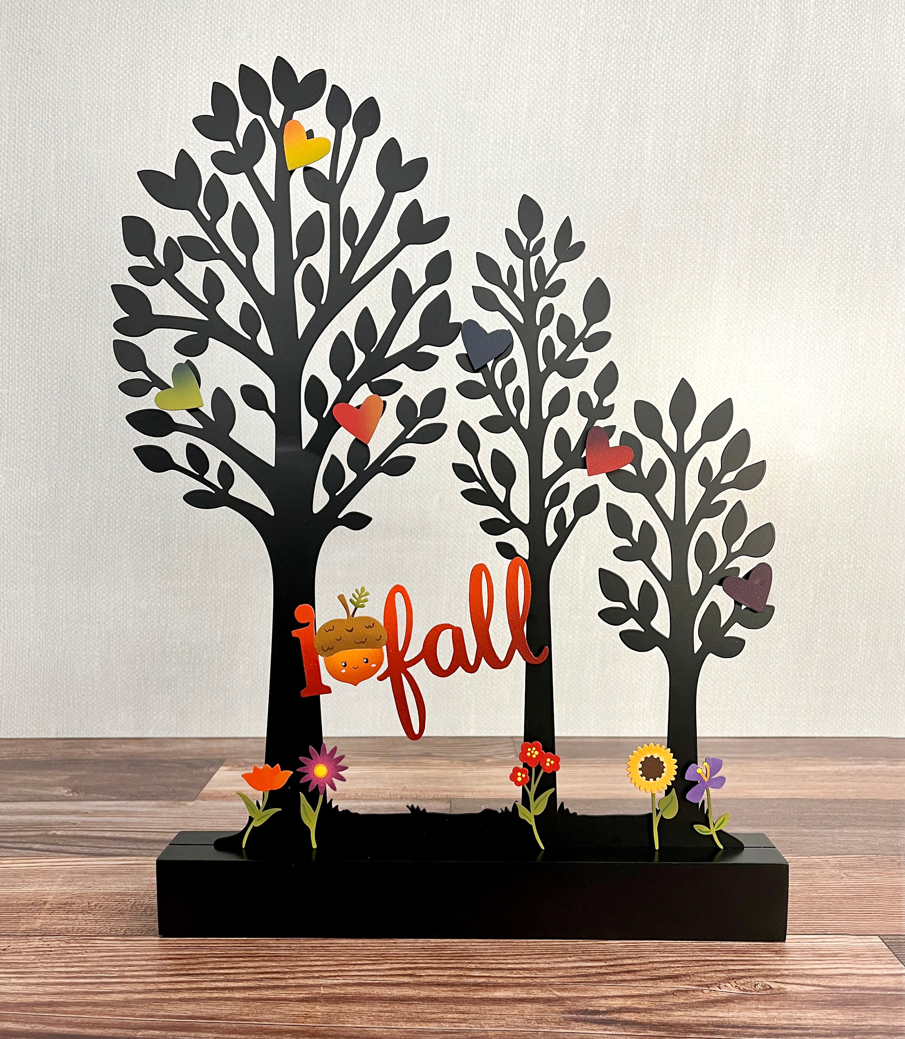 Fall Rainbow Flower Stem Magnets S/5