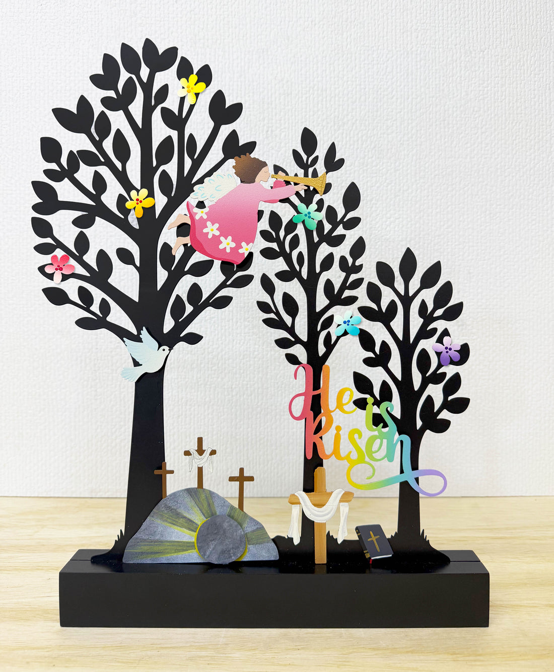 "He is Risen" Magnet Spring Rainbow