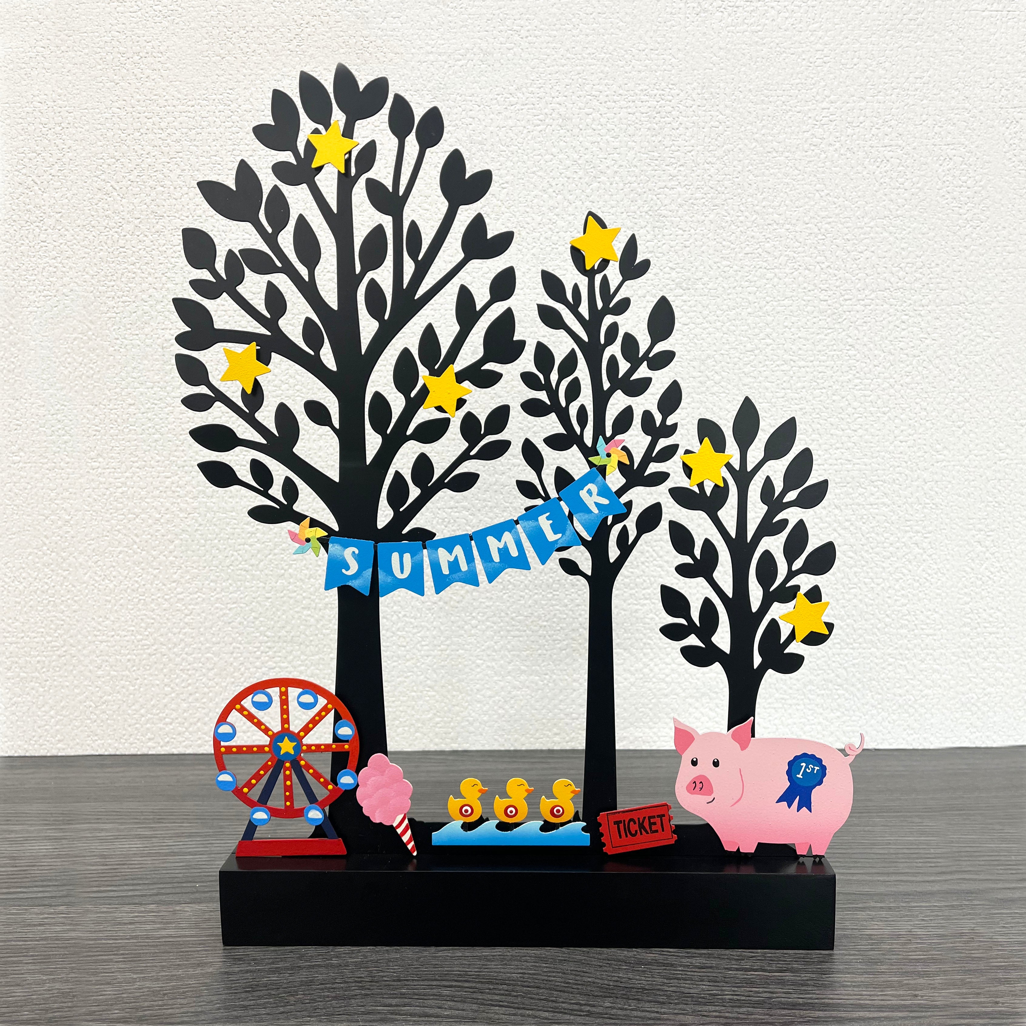 "Summer" Banner w/ Pinwheels Magnet (6.5"w)