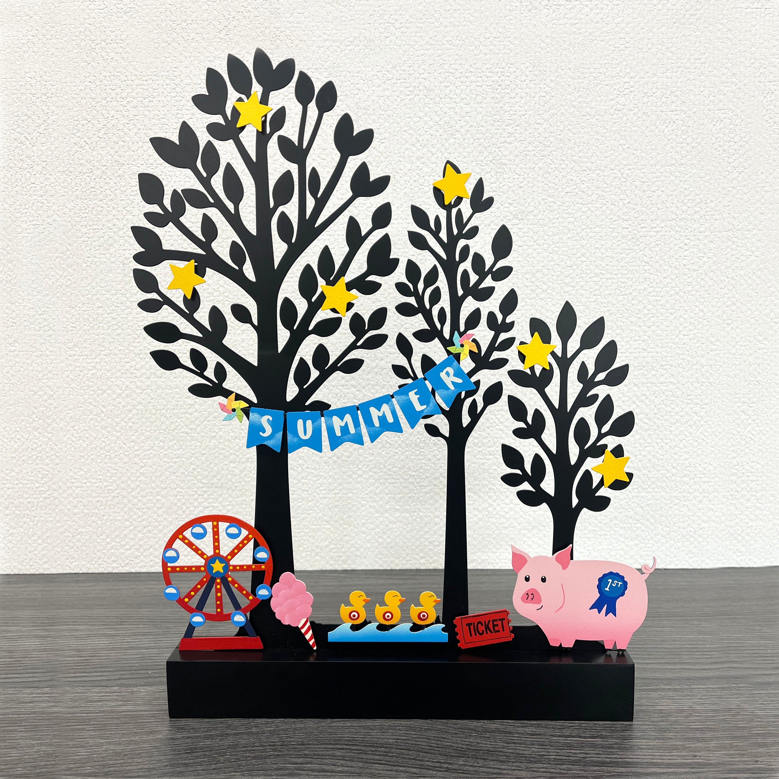Summer Banner w/ Pinwheels Magnet (6.5"w)