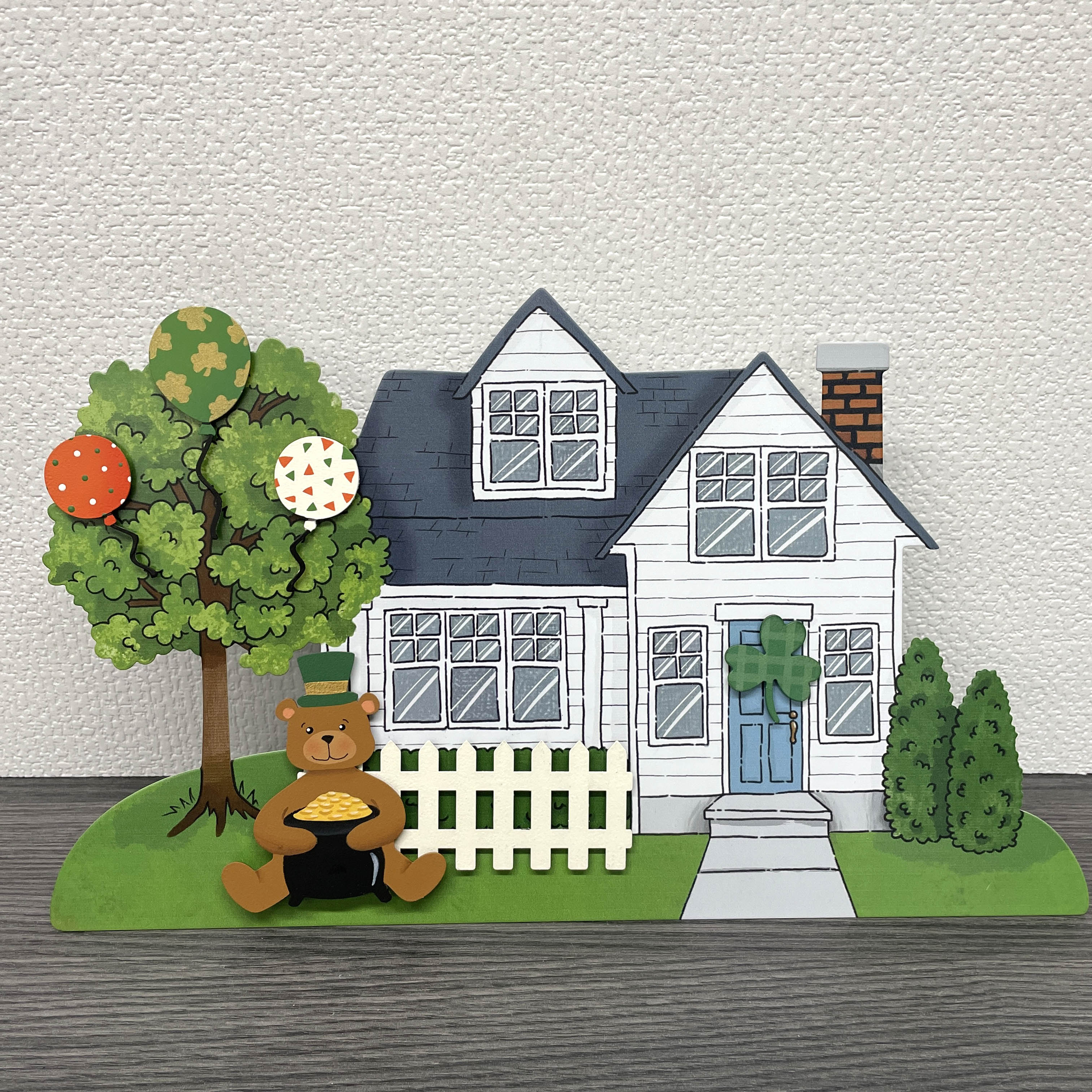 Kleeblatt-Magnet Gingham