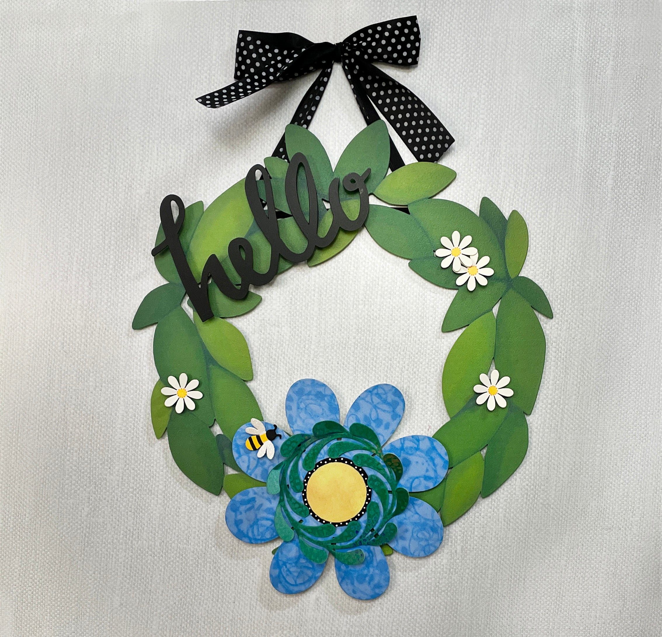 Flower Magnetic Art Pop, Dimensional Blue w/ Vine