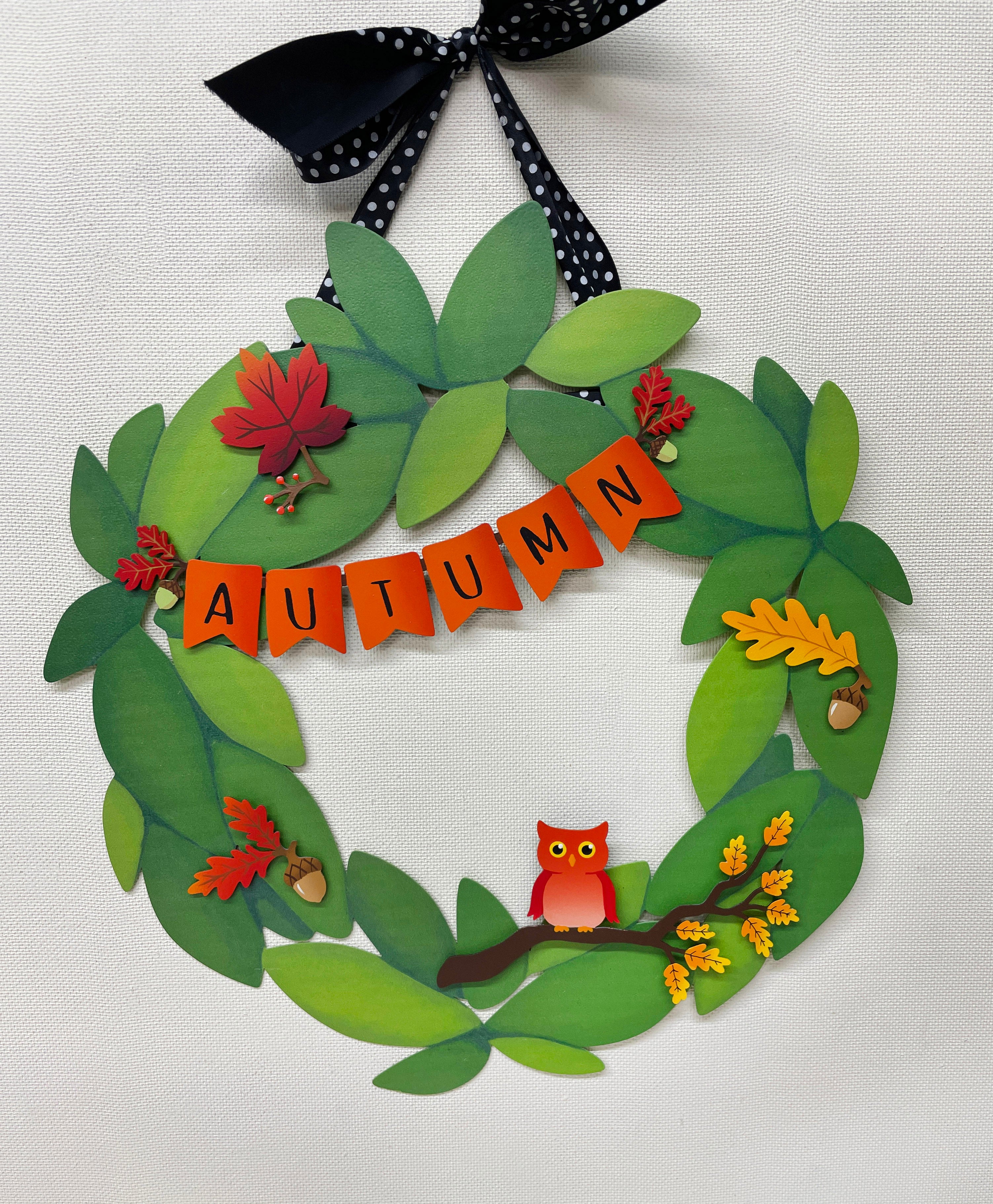 Owl on Fall Branch Magnet