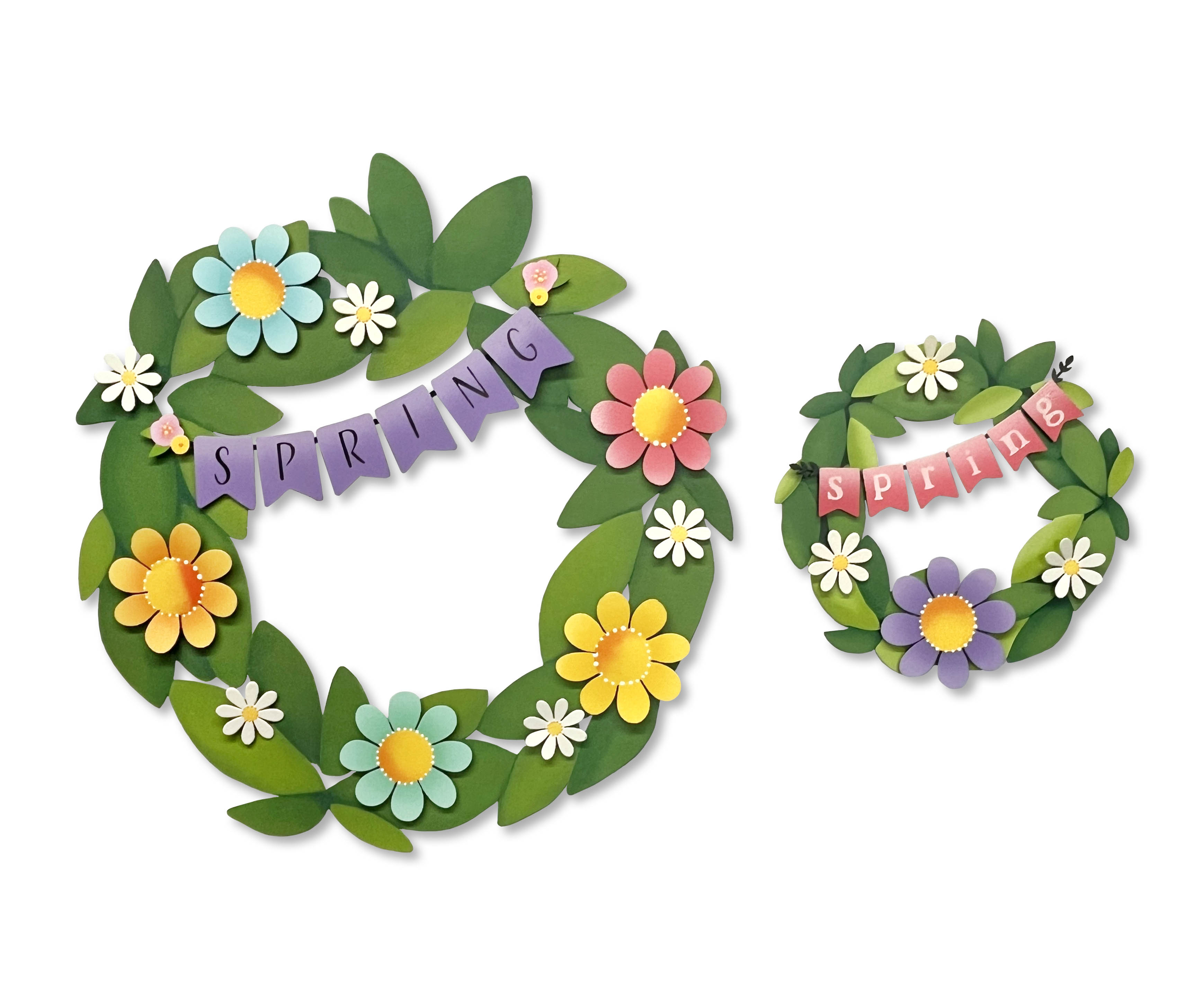 Frühlingsbanner mit Blumen Mini Art Pop