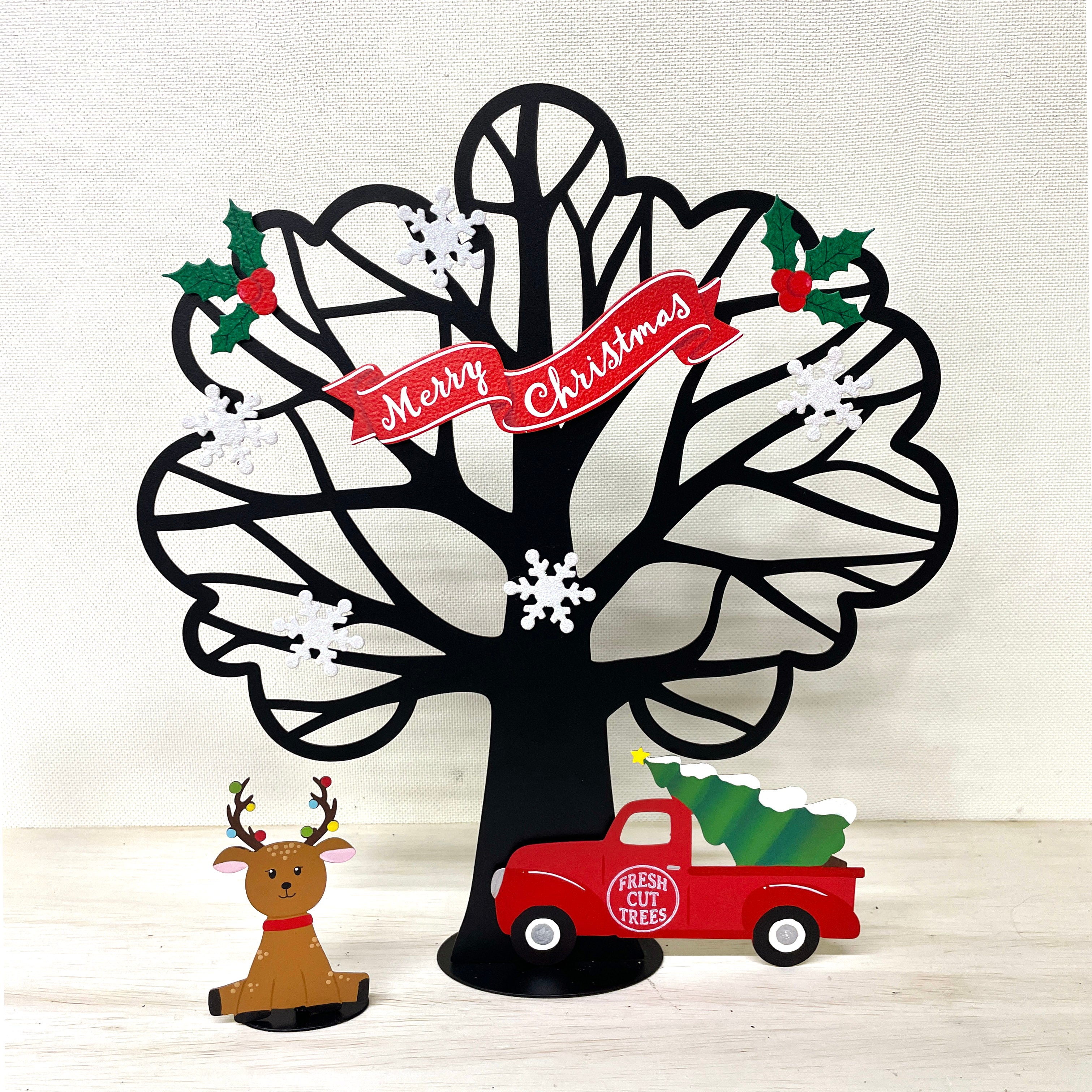 Merry Christmas Banner Magnets S/3