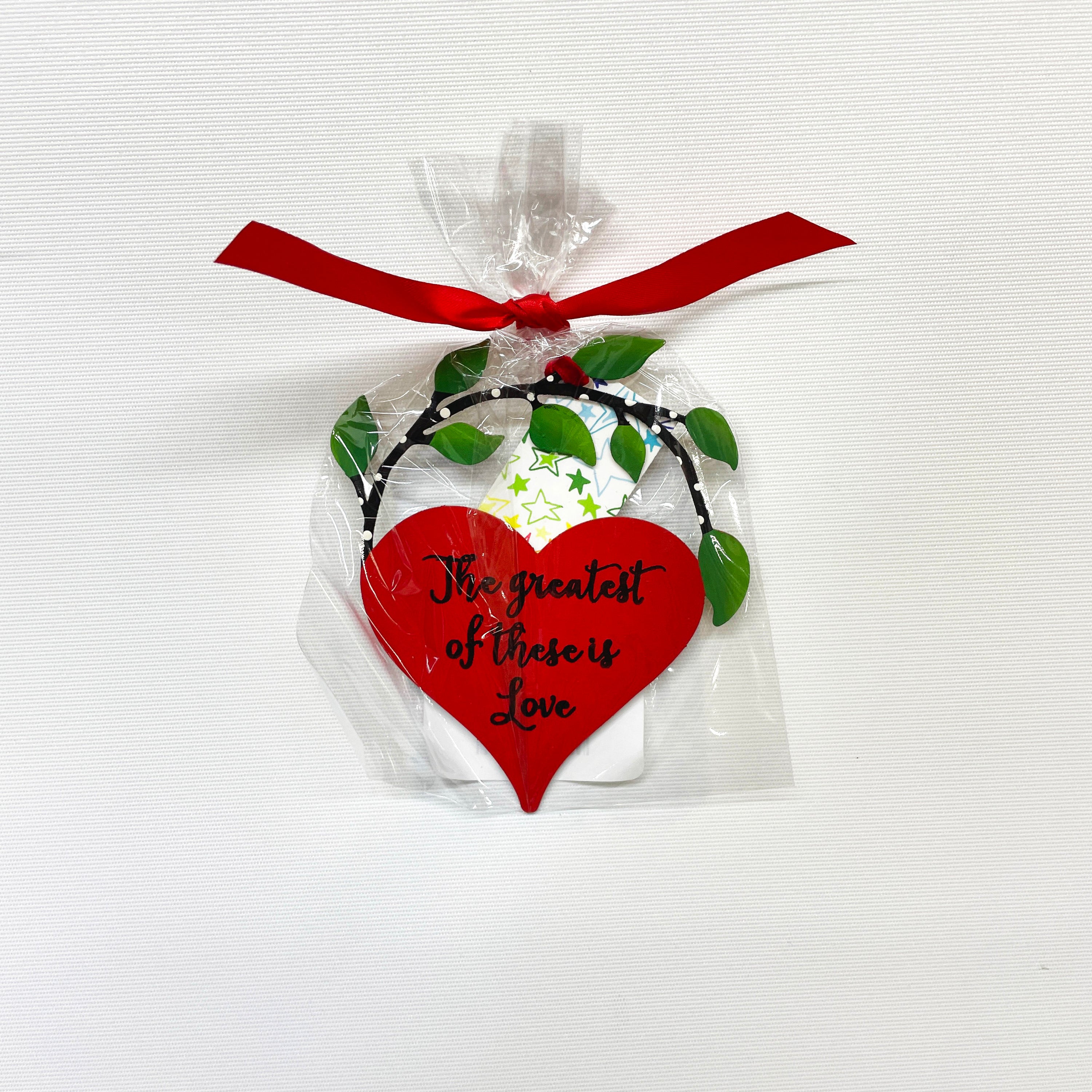 Greatest Of These Is Love Heart w/ Vine Ornament