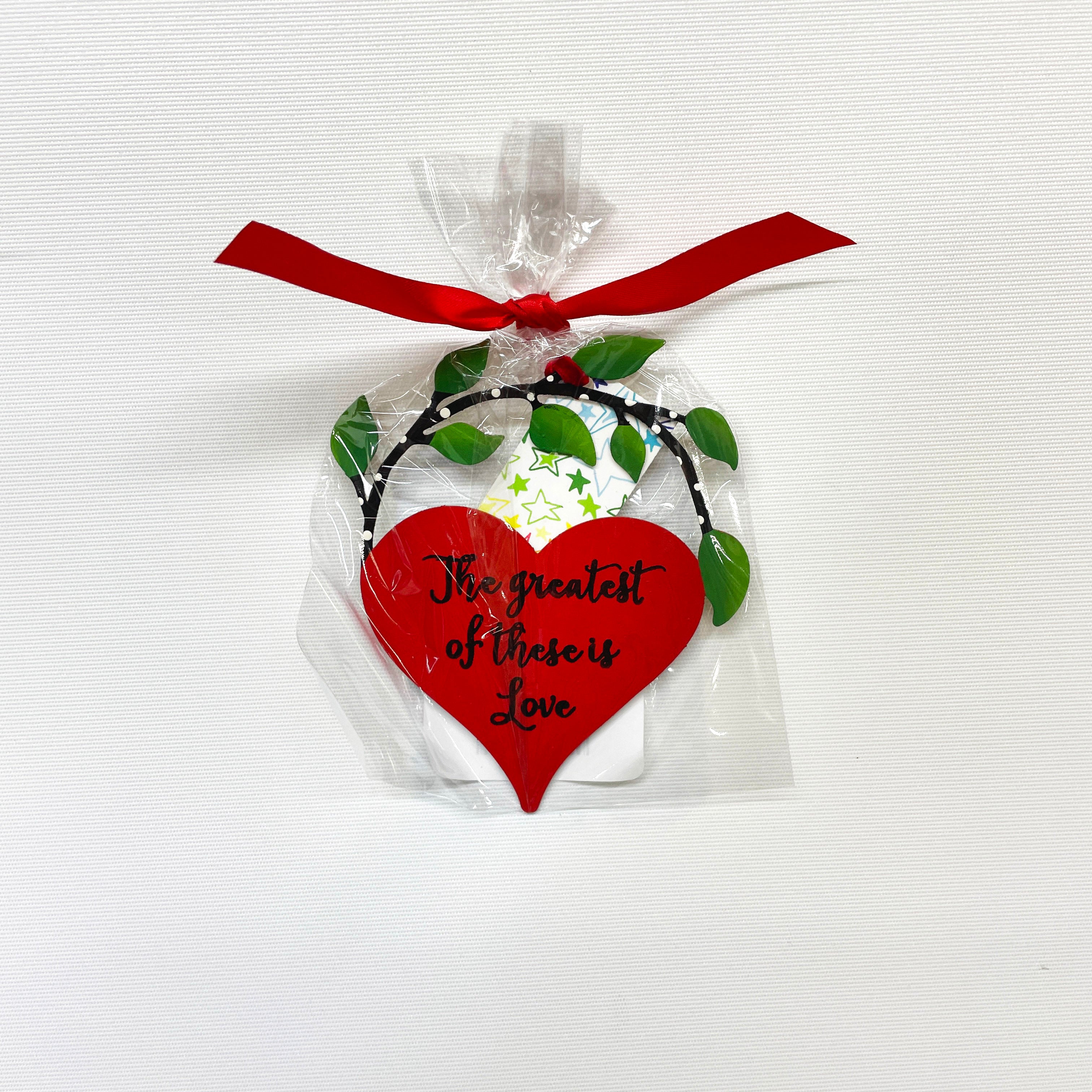 "Greatest Of These Is Love" Heart w/ Vine Ornament