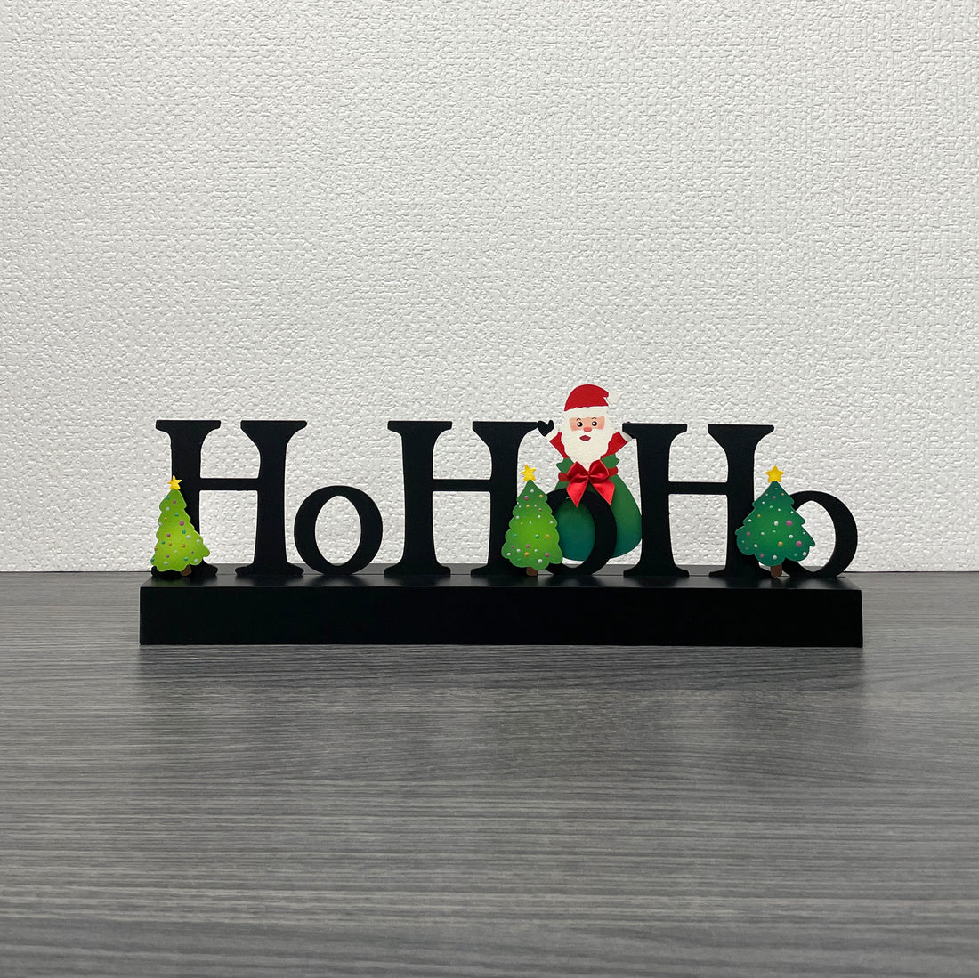 "HoHoHo" Magnetic Word w/ Wood Base
