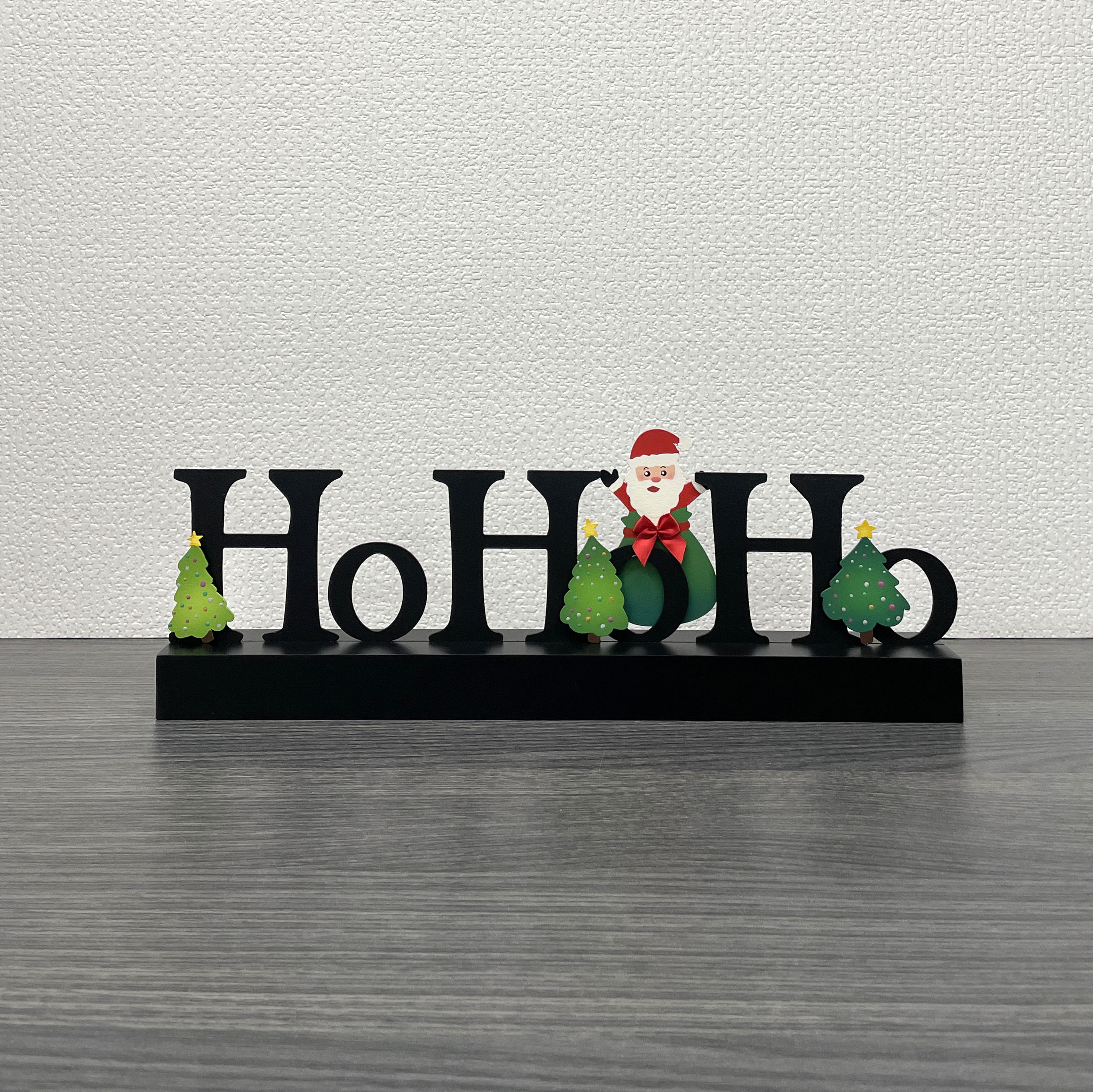 "HoHoHo" Magnetic Word w/ Wood Base