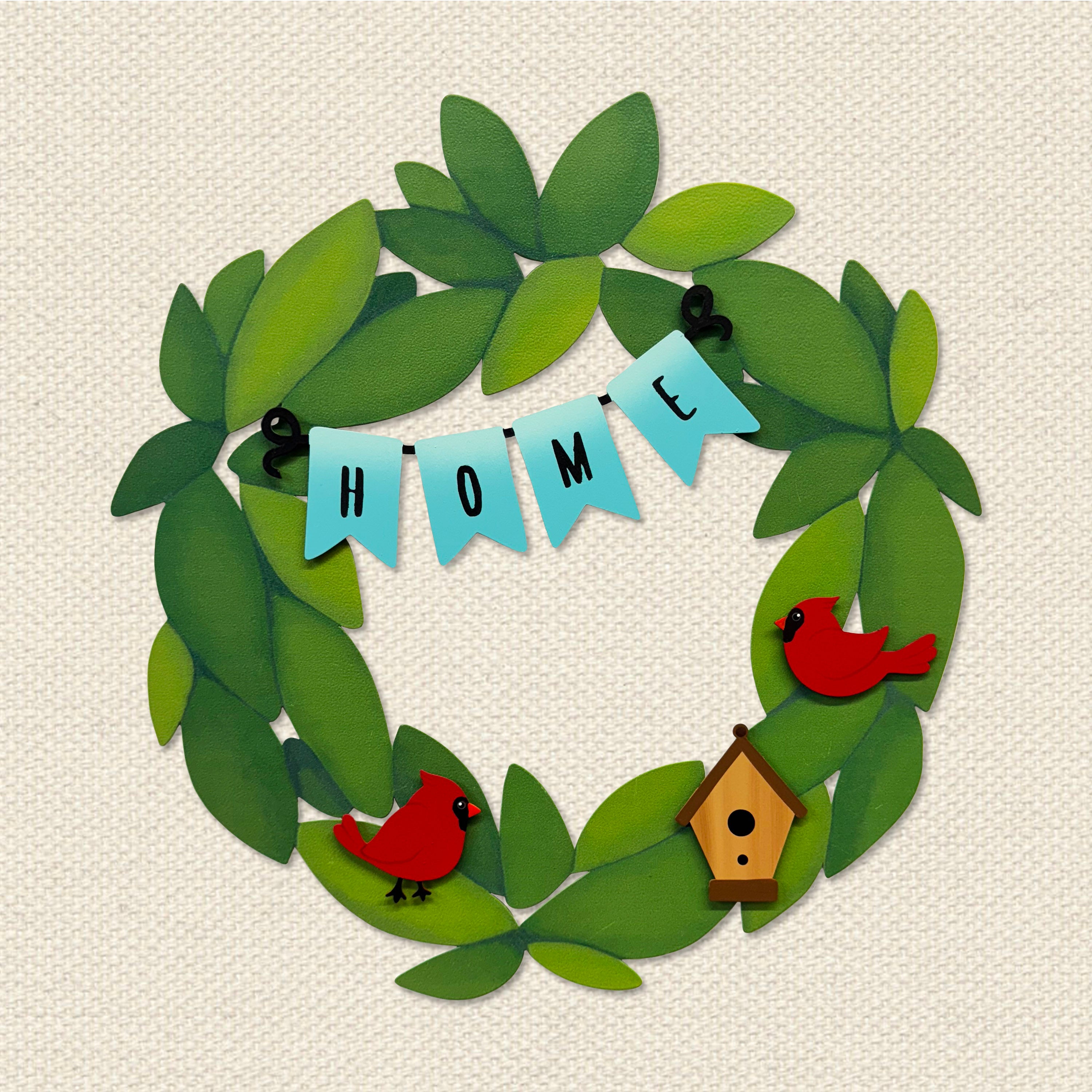 "Home" Wreath Kit Magnets S/4