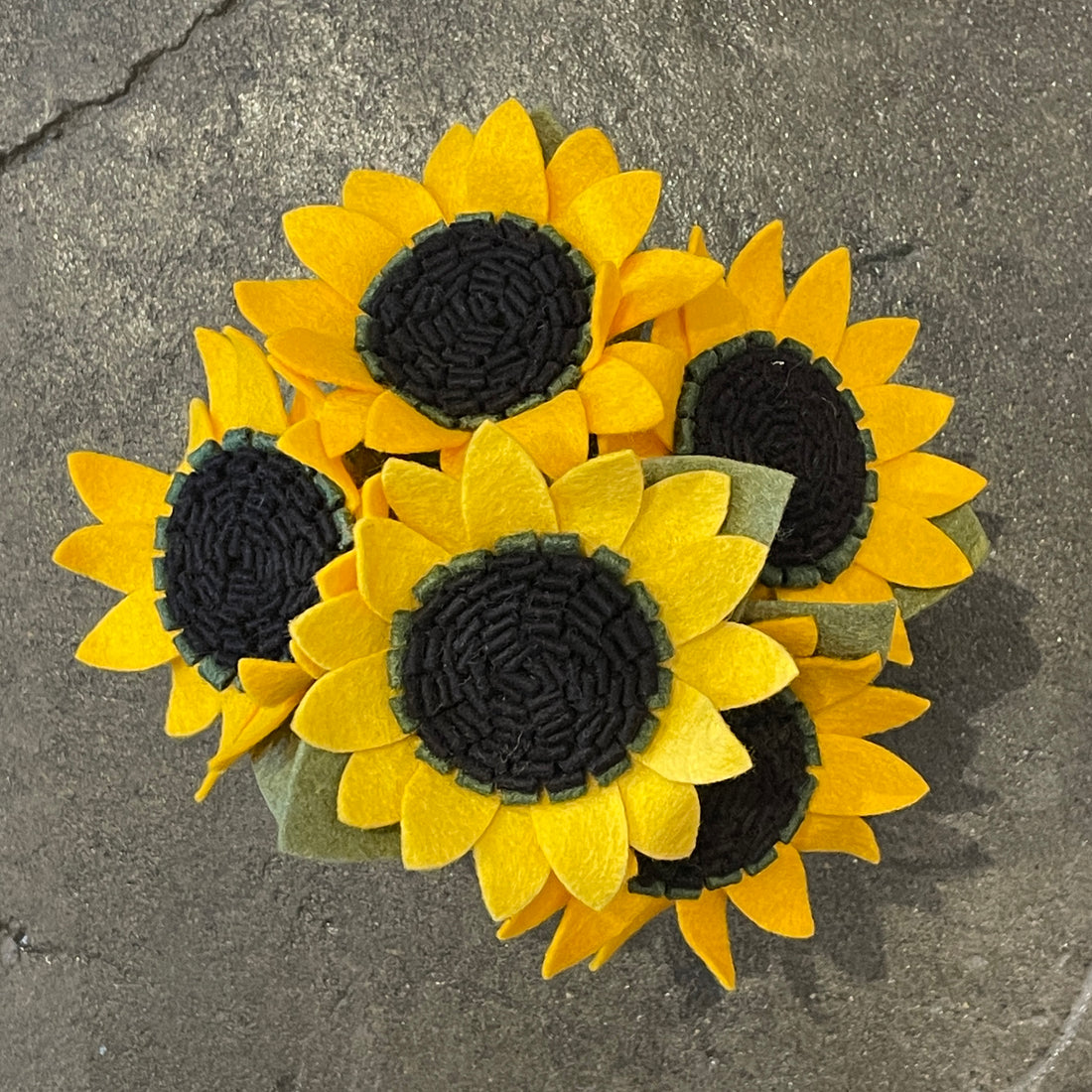 Sonnenblume aus Filz