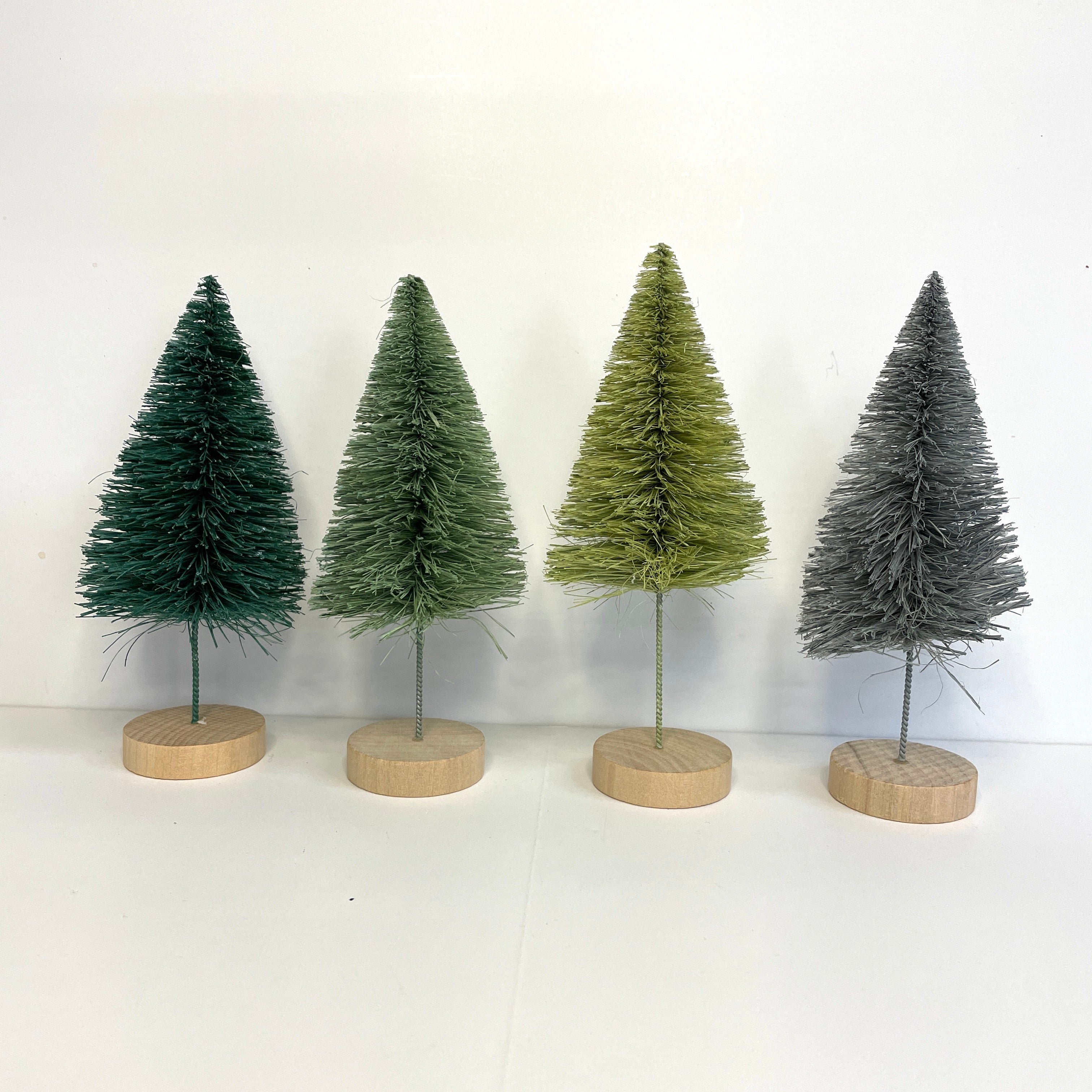 5 Bottle Brush Trees Card Holder Set by Creative Co-op