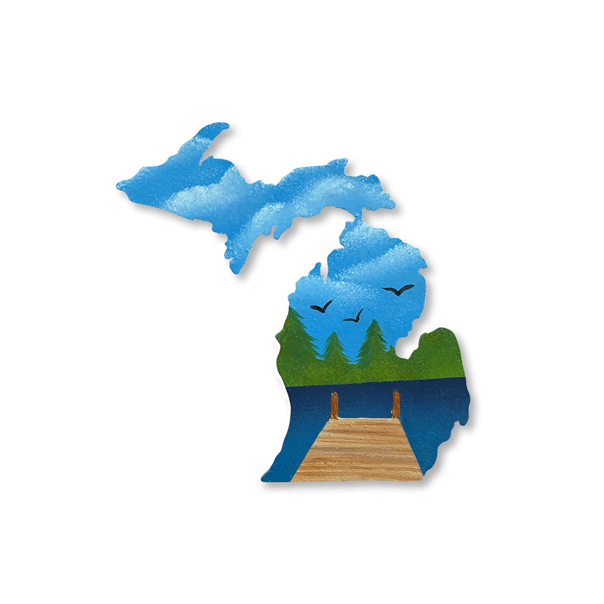 Michigan mit Dock-Szenen-Magnet