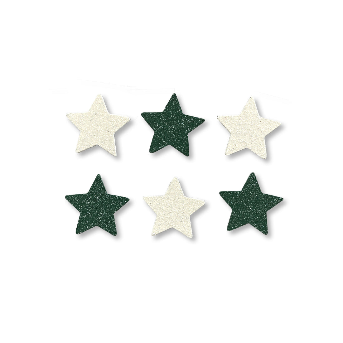 Collegiate Star Magnets S/6 Green/White