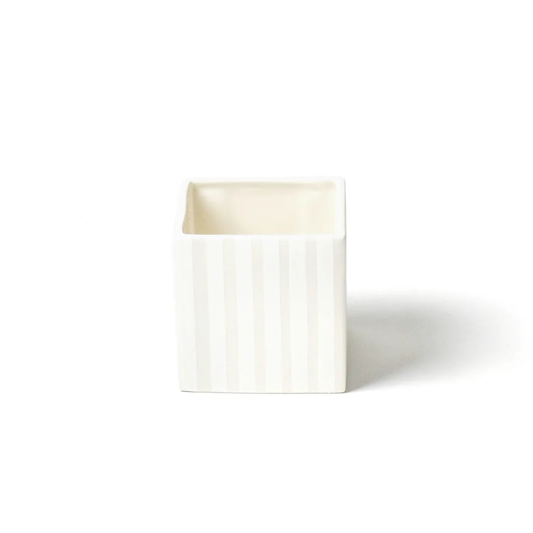 White Stripe Small Mini Nesting Cube