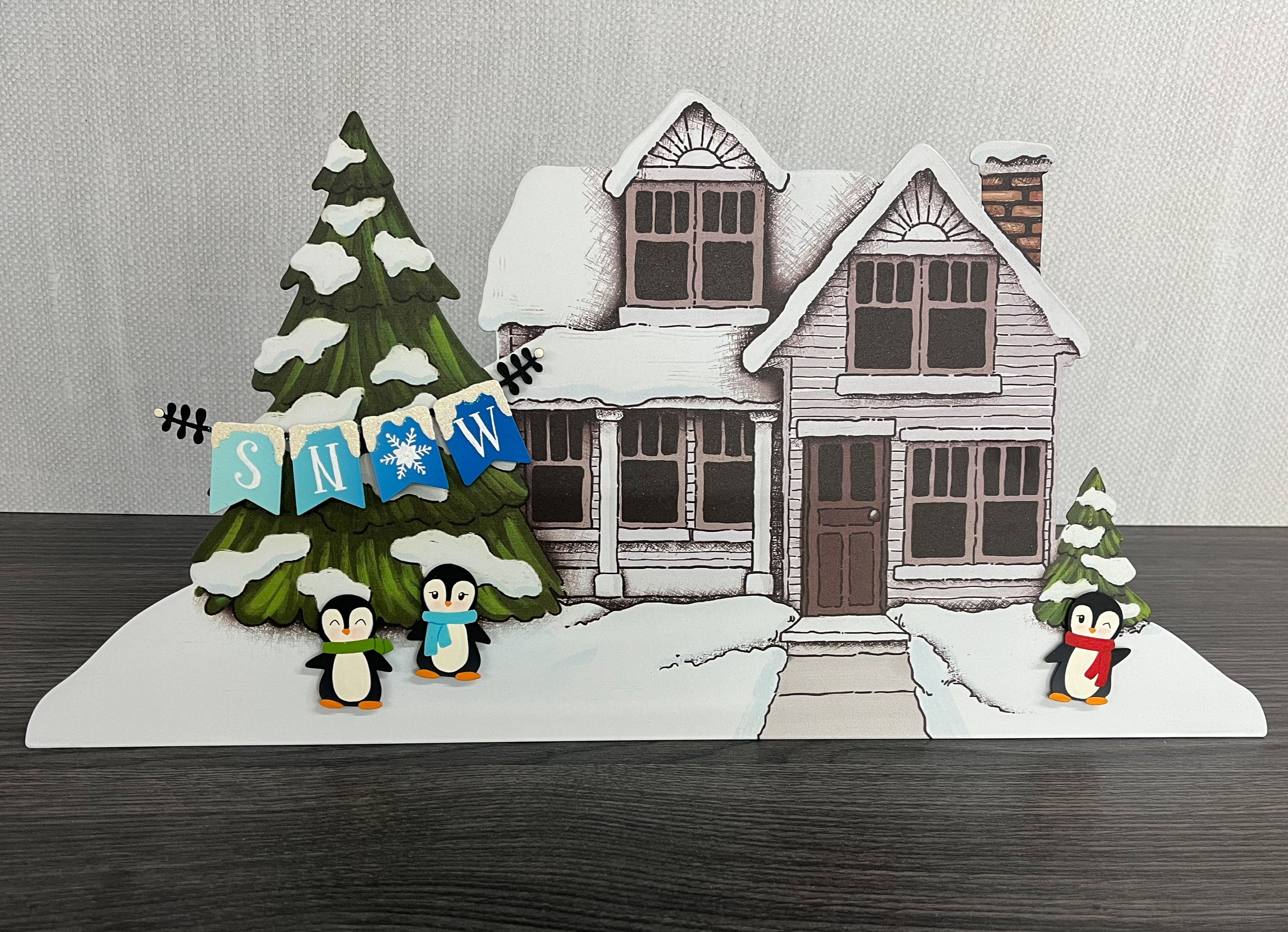 Snow Banner Magnet - Blue (6"w)