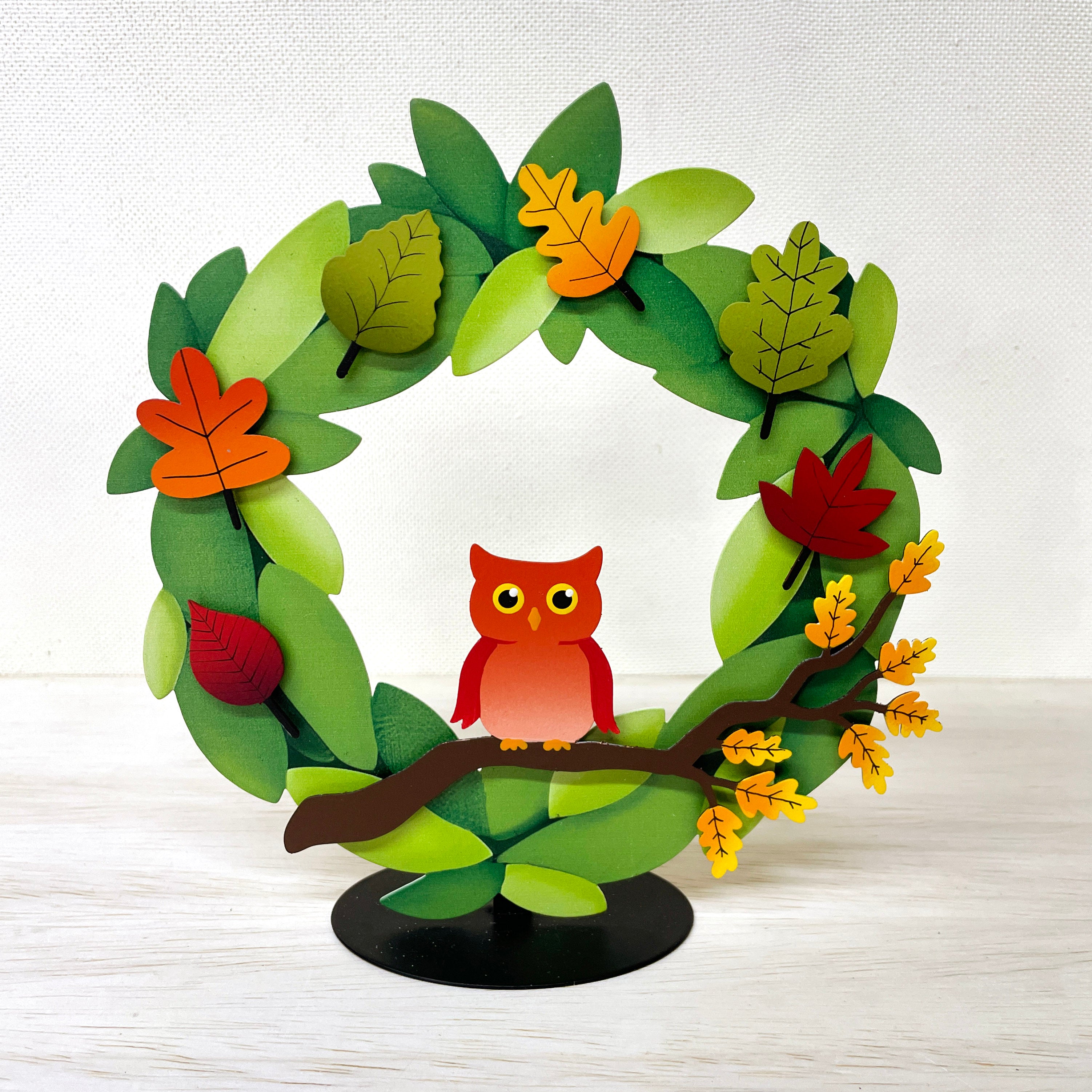 Owl on Fall Branch Magnet