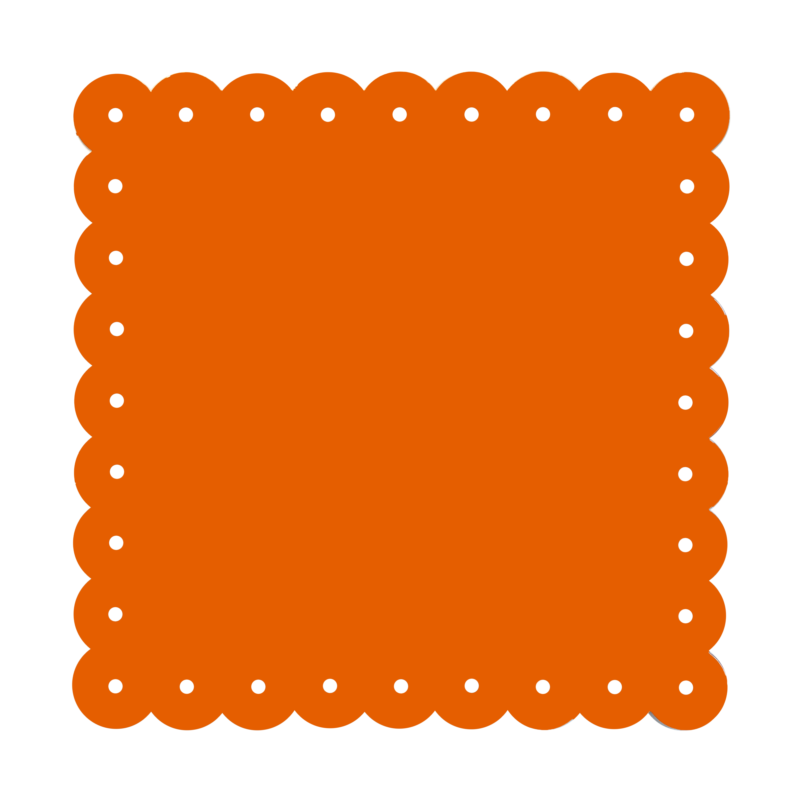 Scalloped Memo Board 18.5" - Orange