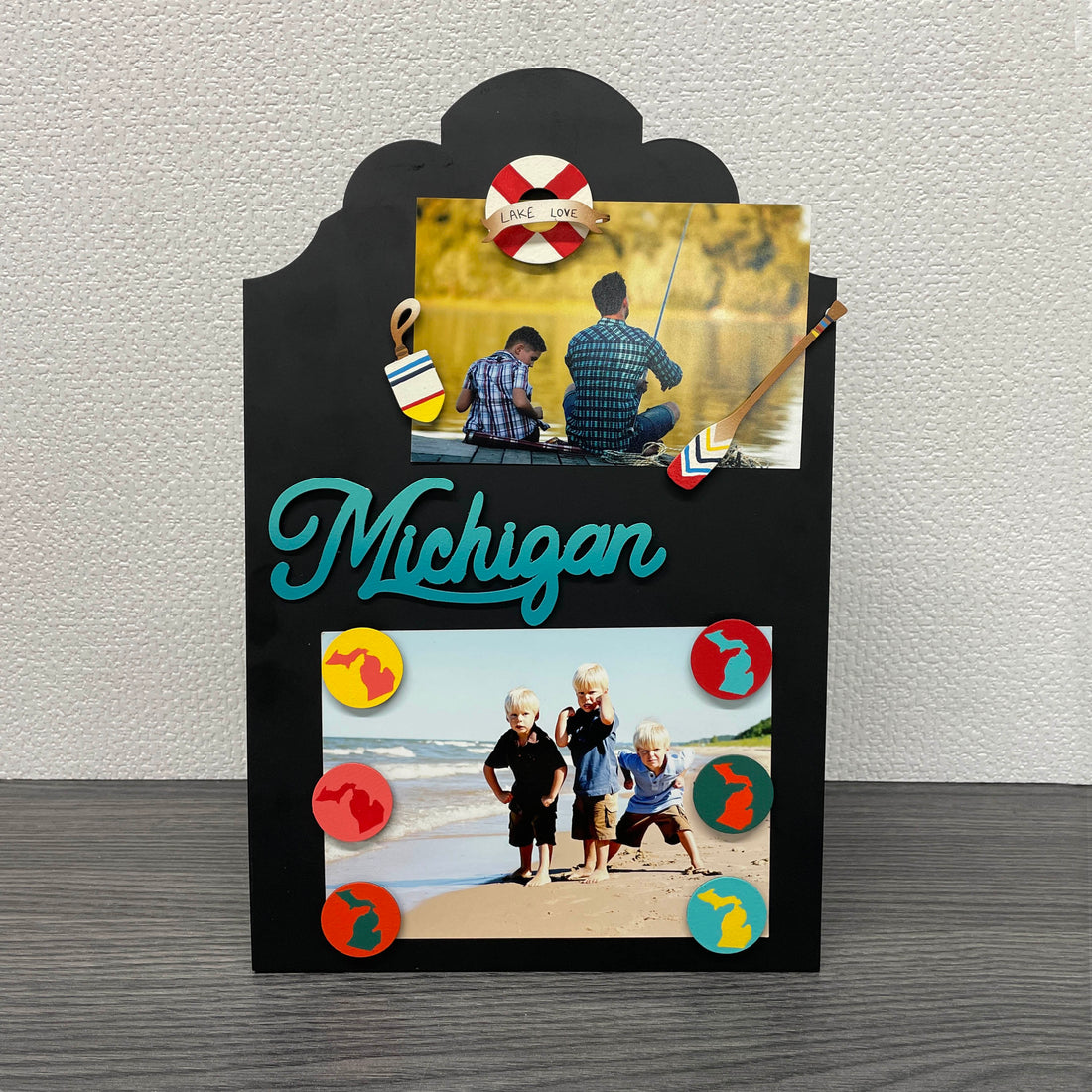 "Michigan" Script Magnet Blue